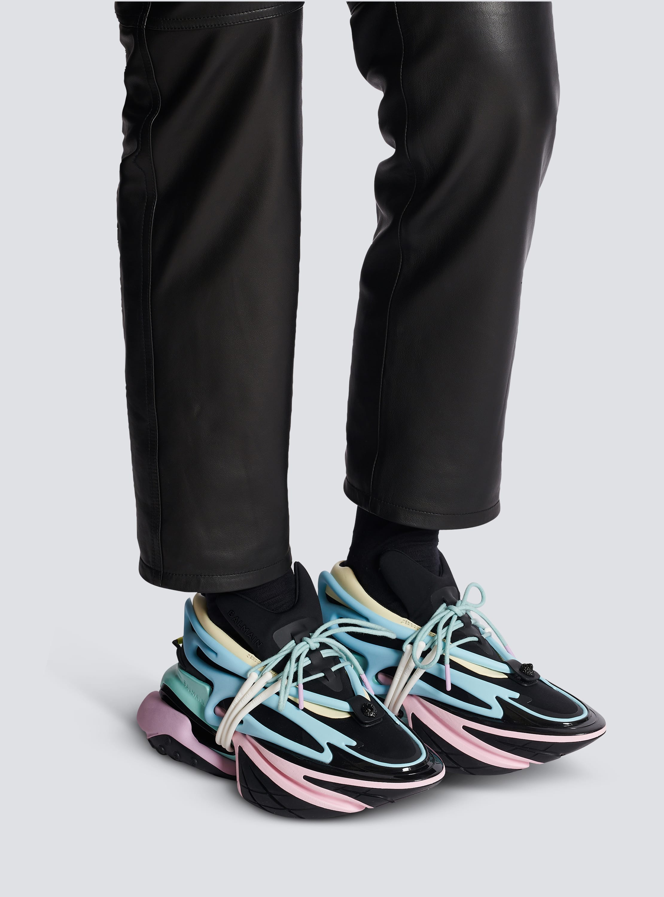 Unicorn trainers in neoprene and leather multicolor - Men | BALMAIN