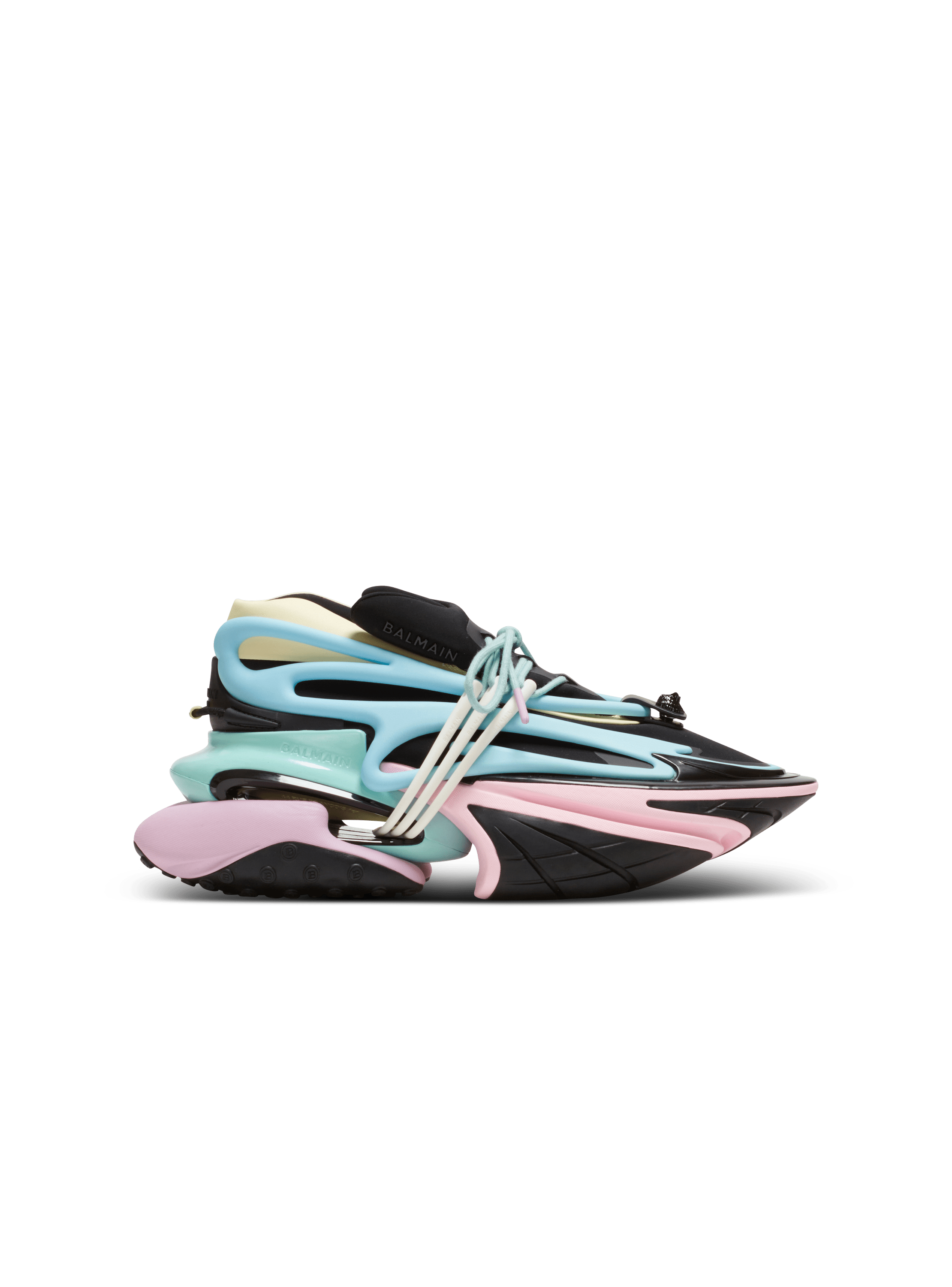 Unicorn trainers in neoprene and leather, multicolor, hi-res