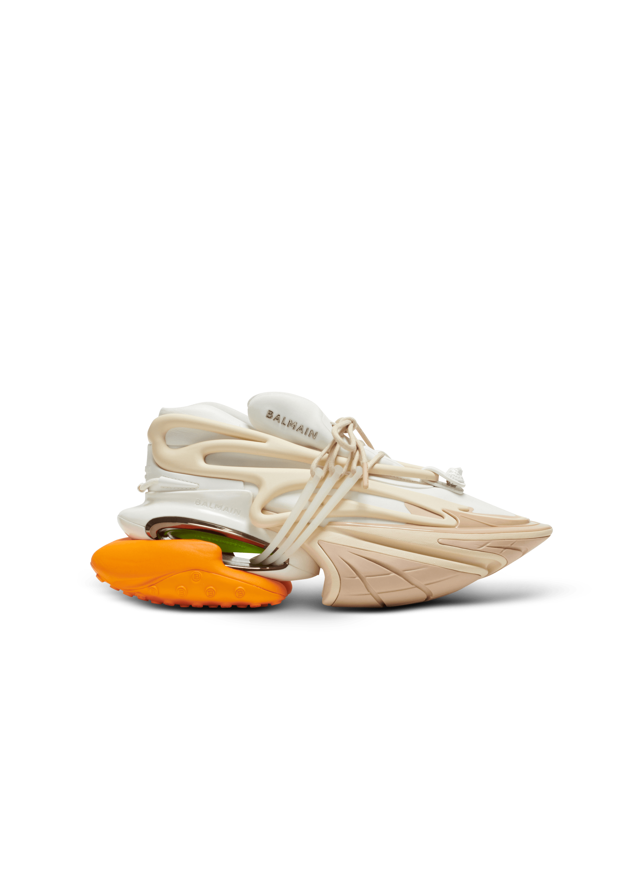 Sneakers Unicorn aus Neopren und Leder, orange, hi-res