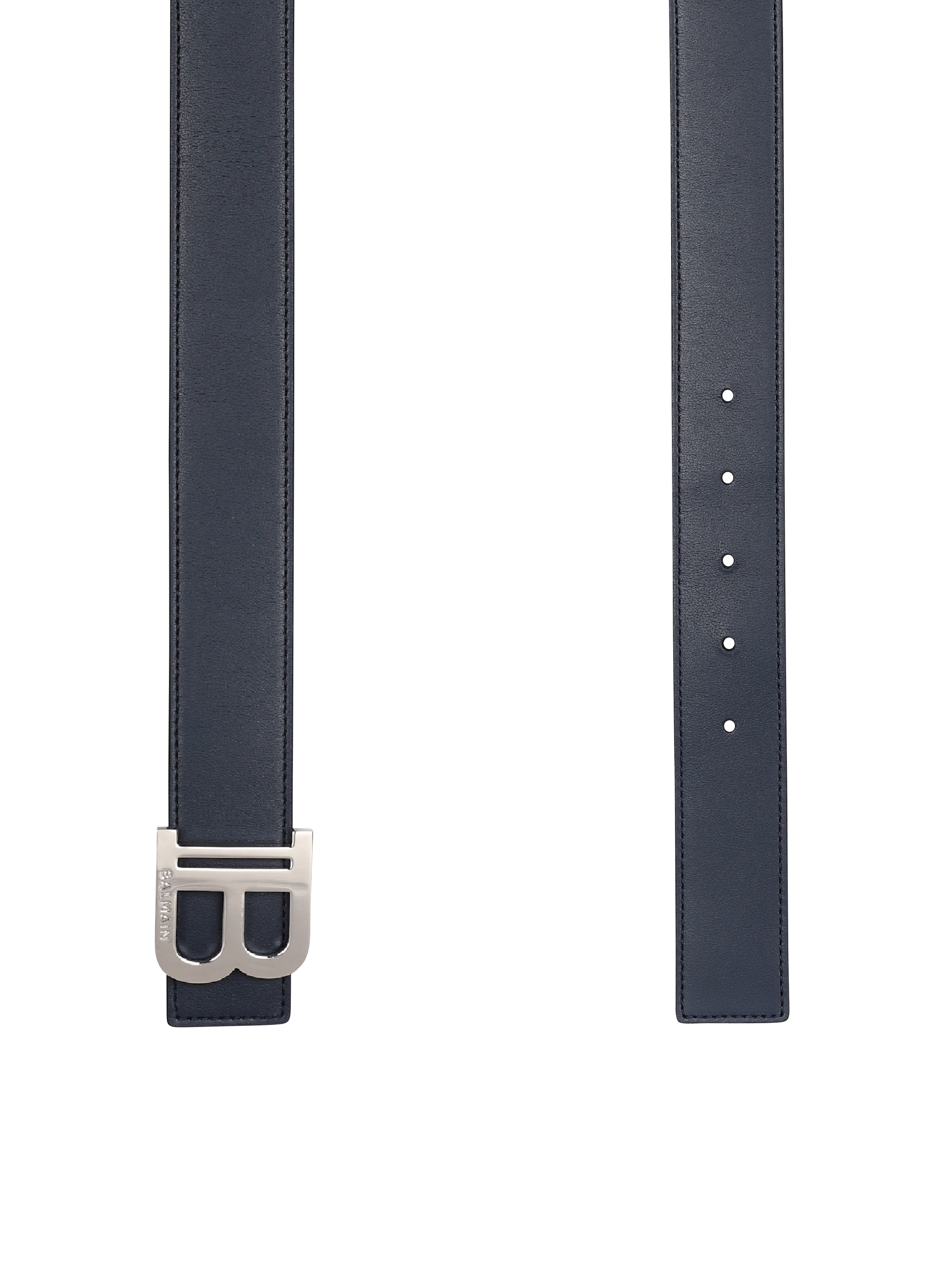 B Belt Leather Belt in Black - Balmain