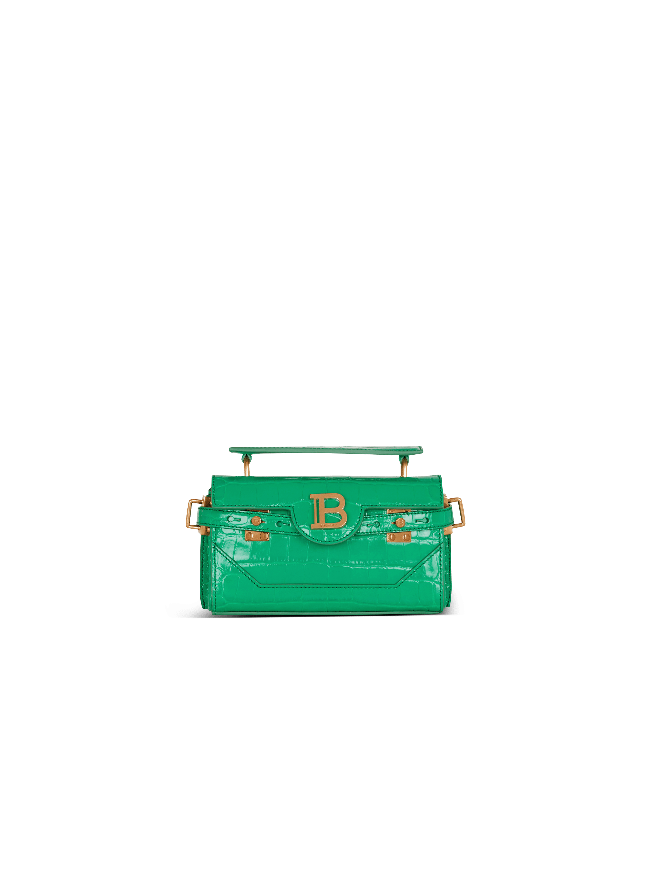 B-Buzz 19 bag in crocodile-print leather