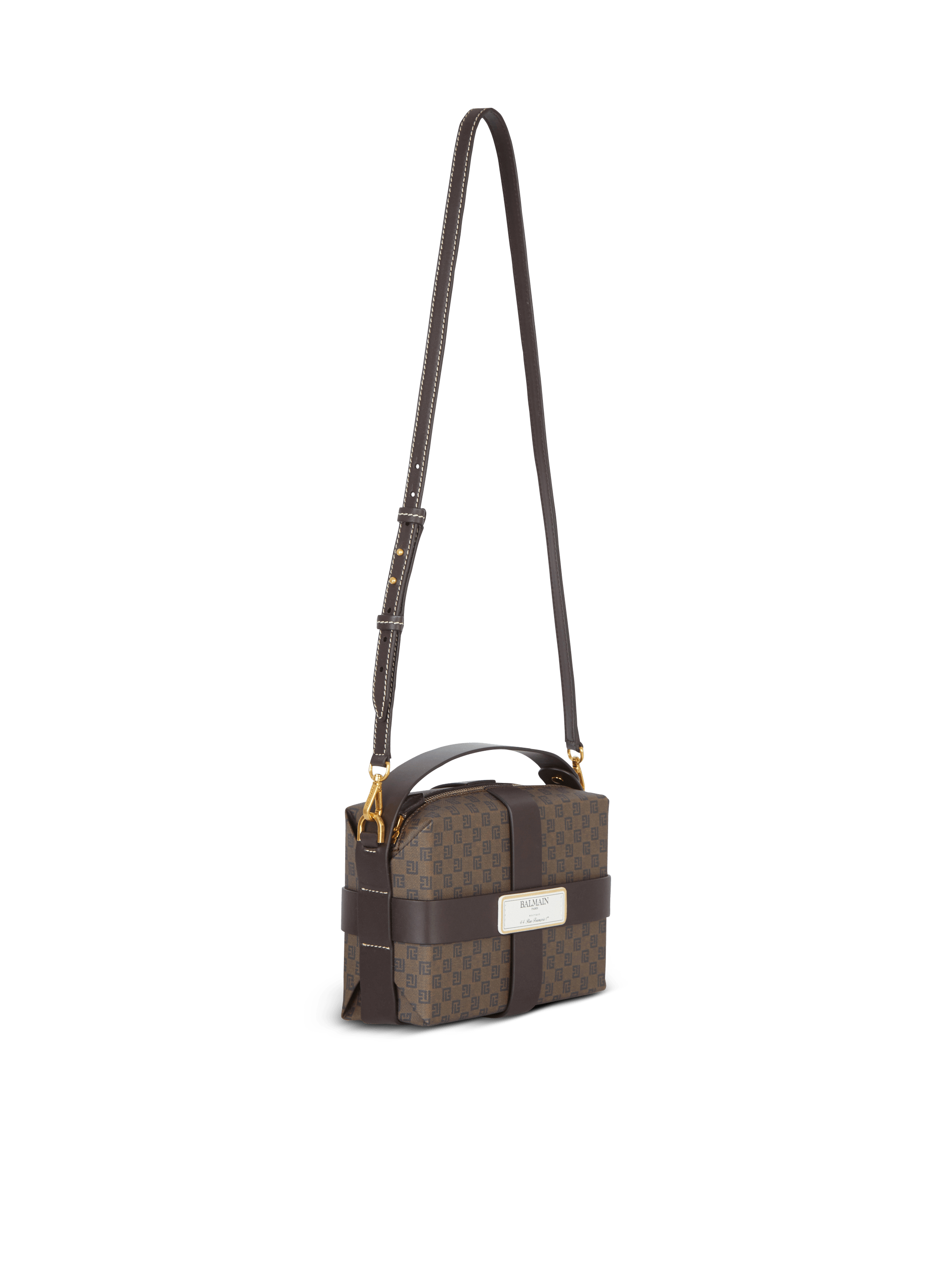Mini monogram canvas and leather Box bag