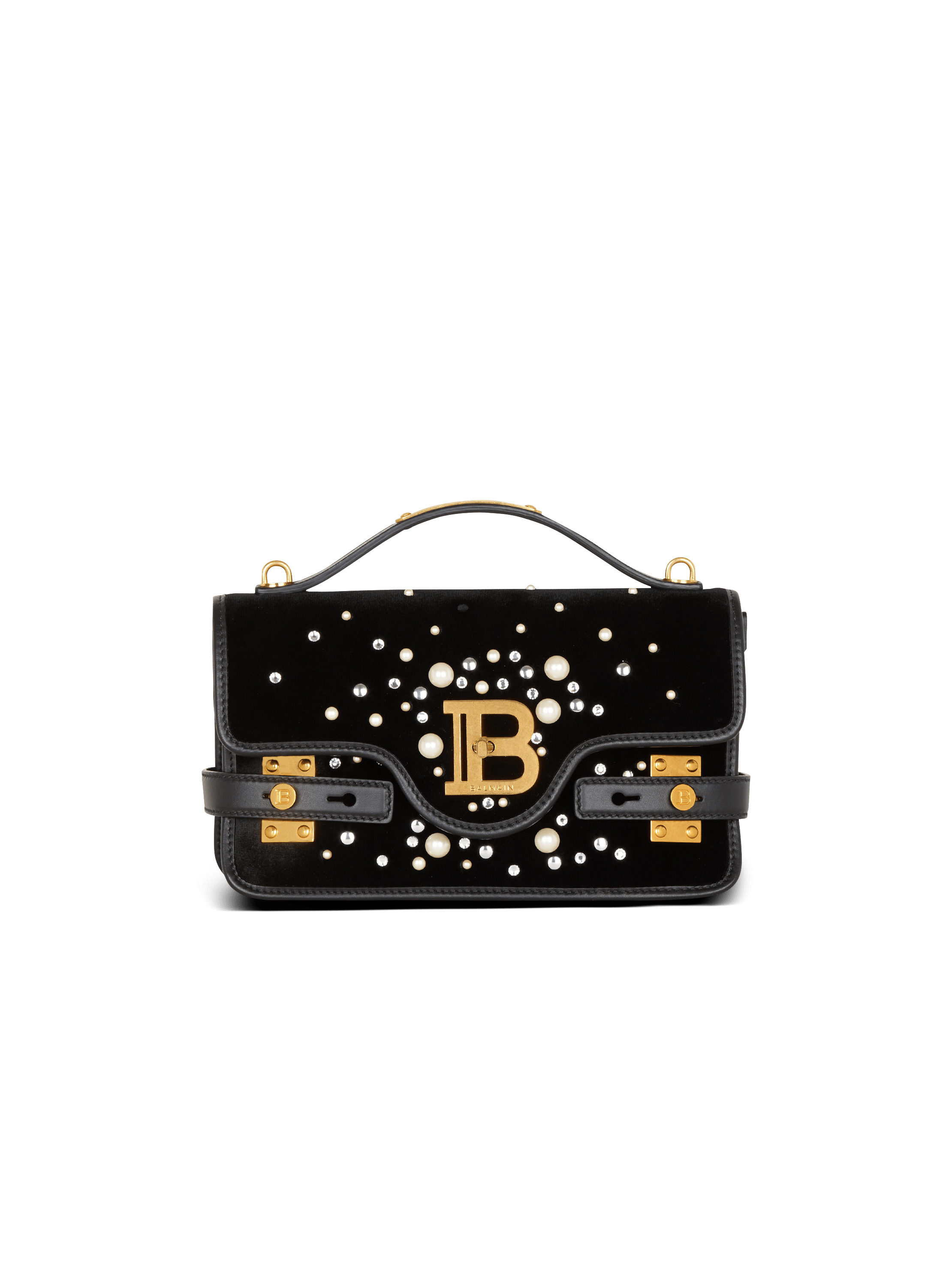 Balmain Denim B-buzz 23 Clutch Bag in Blue