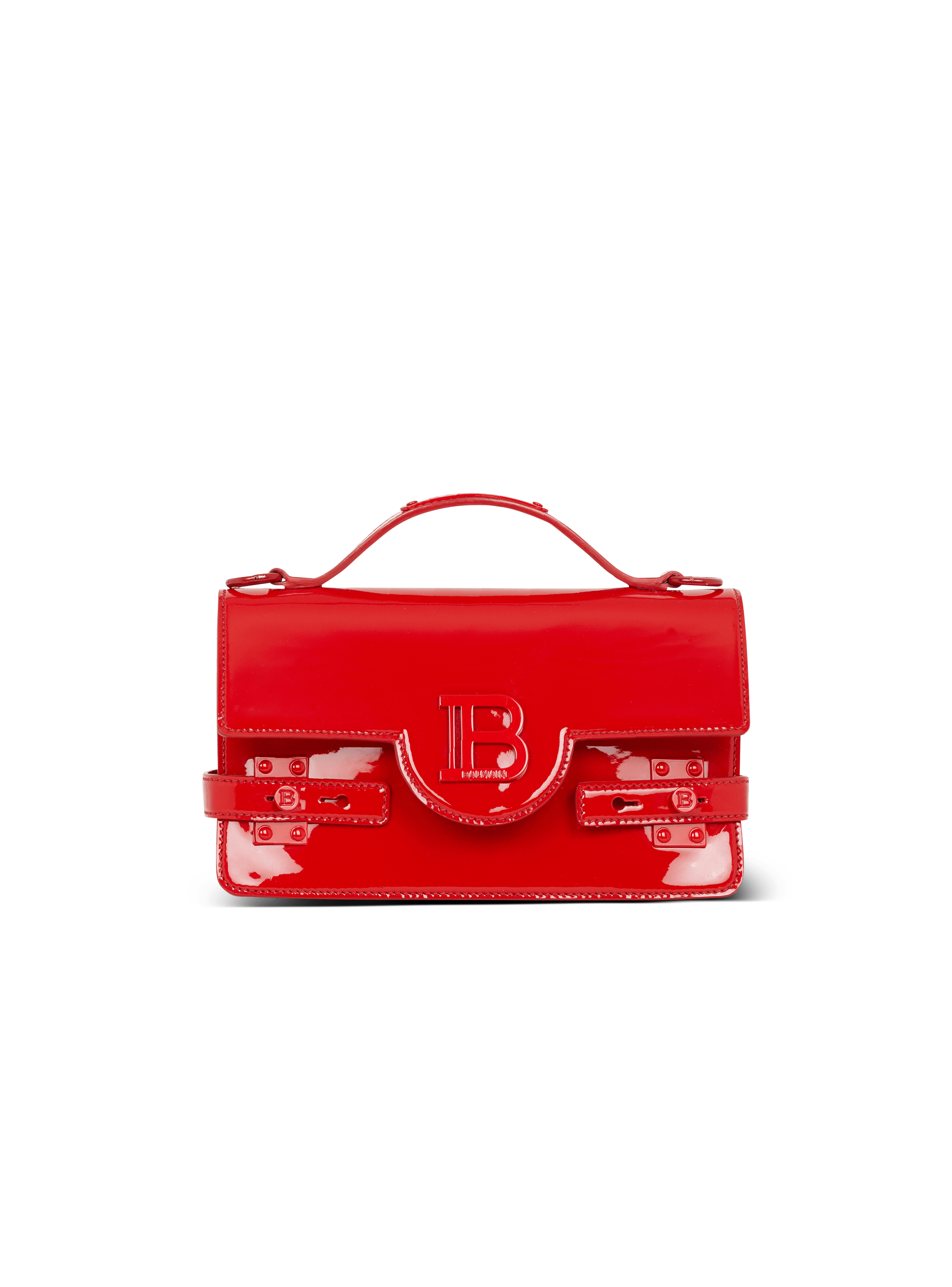 Black Label Bag Lacquered Edge Leather Strap (Red/Black)