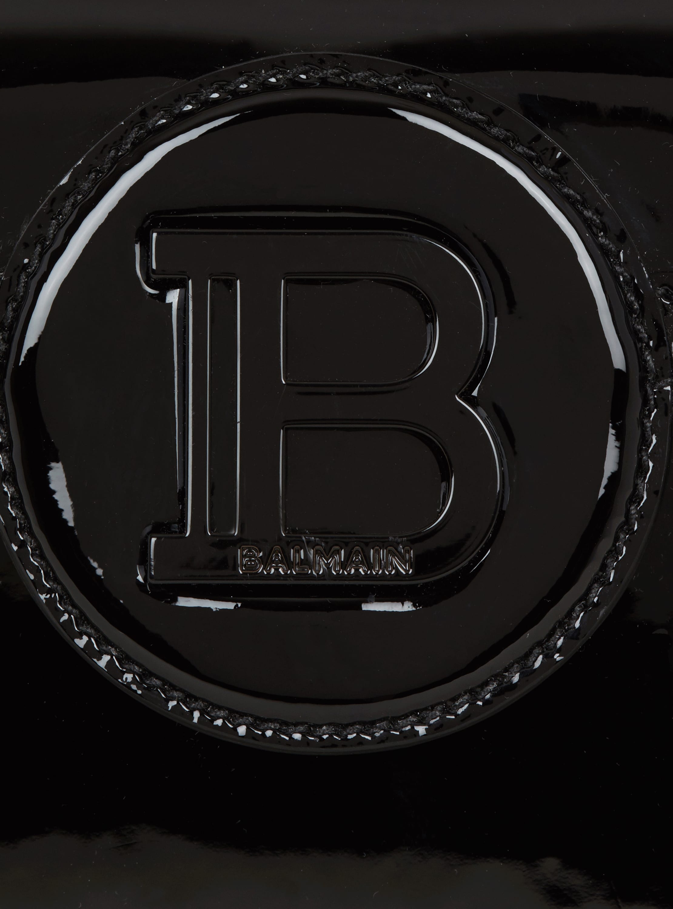 Balmain logo-plaque Leather Shoulder Bag - Black