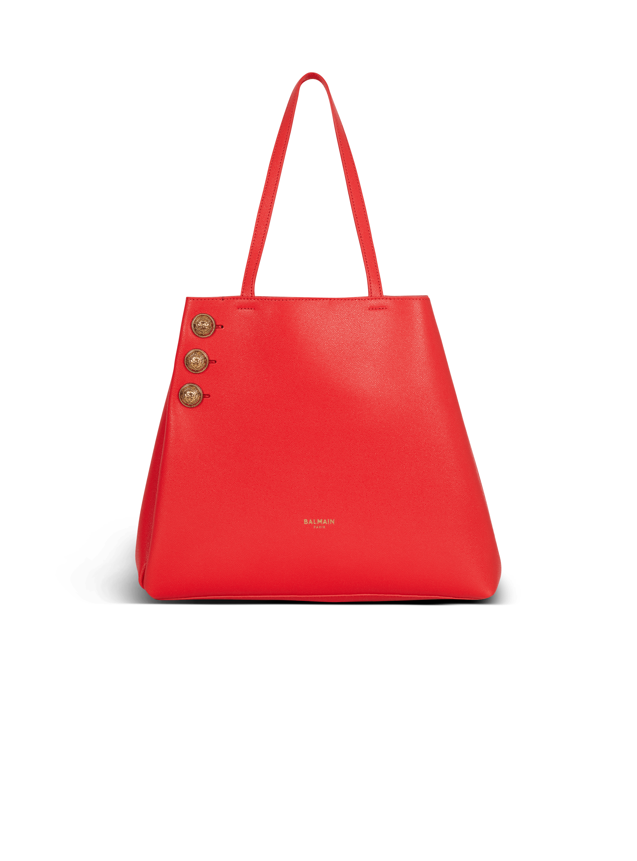 Emblème grained leather tote bag