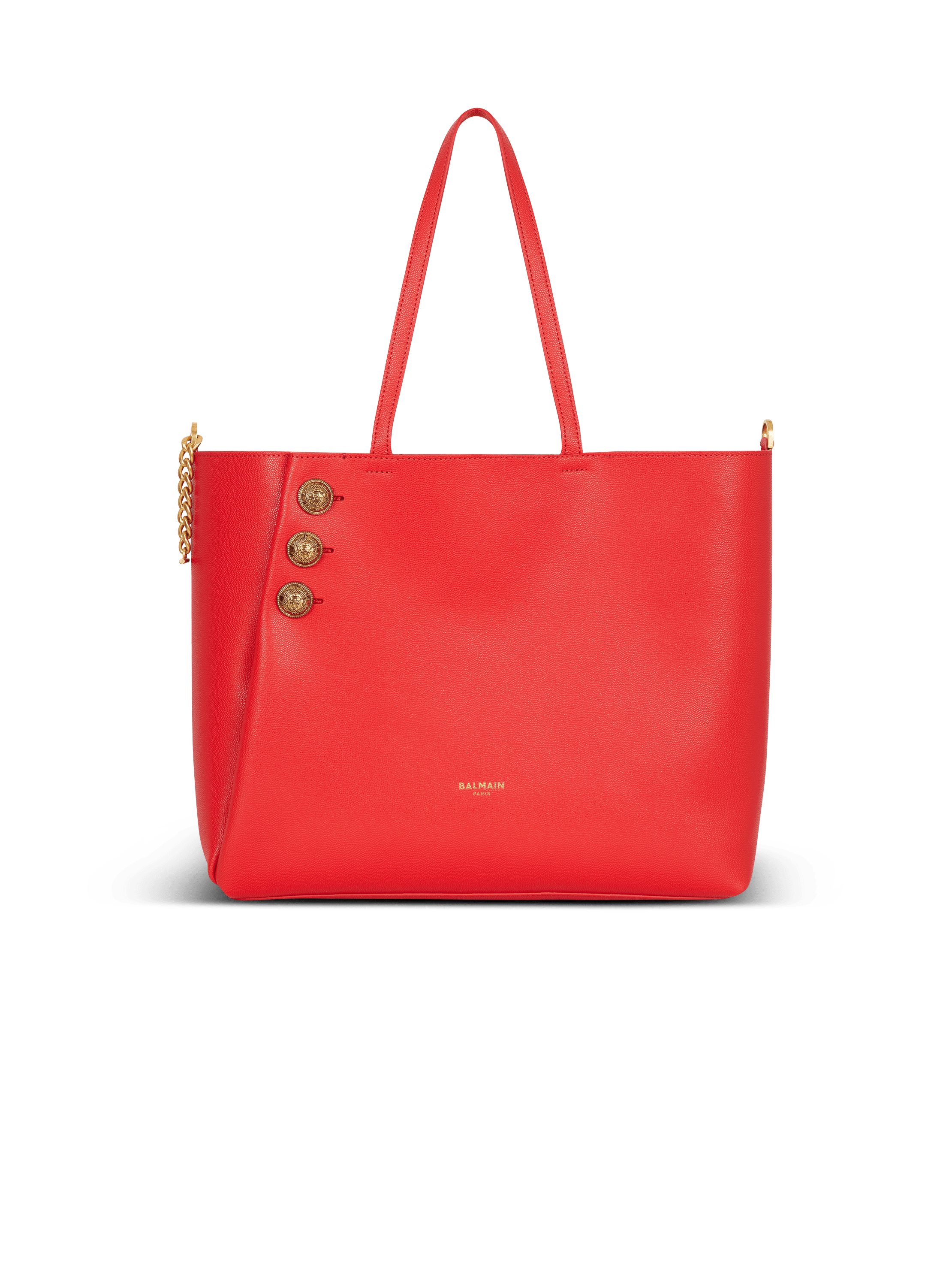 Sac cabas Embl me en cuir grain Femme BALMAIN