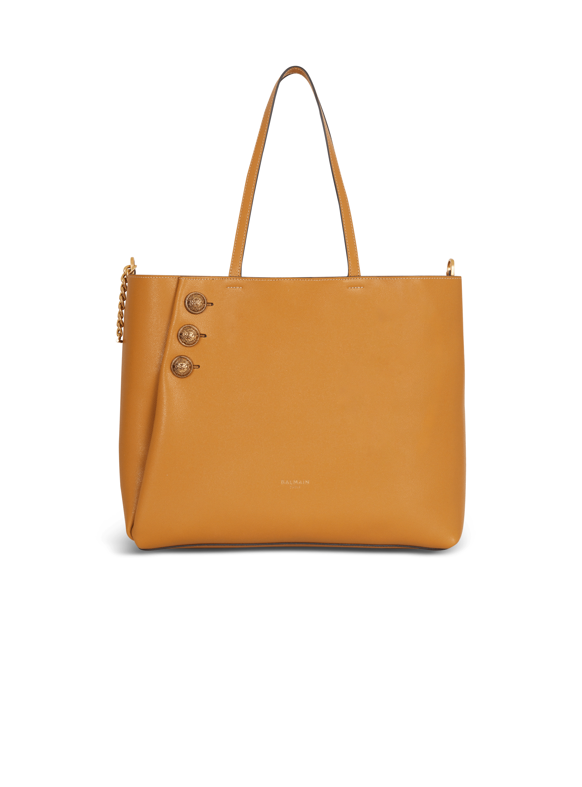 Bolso cabás Emblème de piel granulada