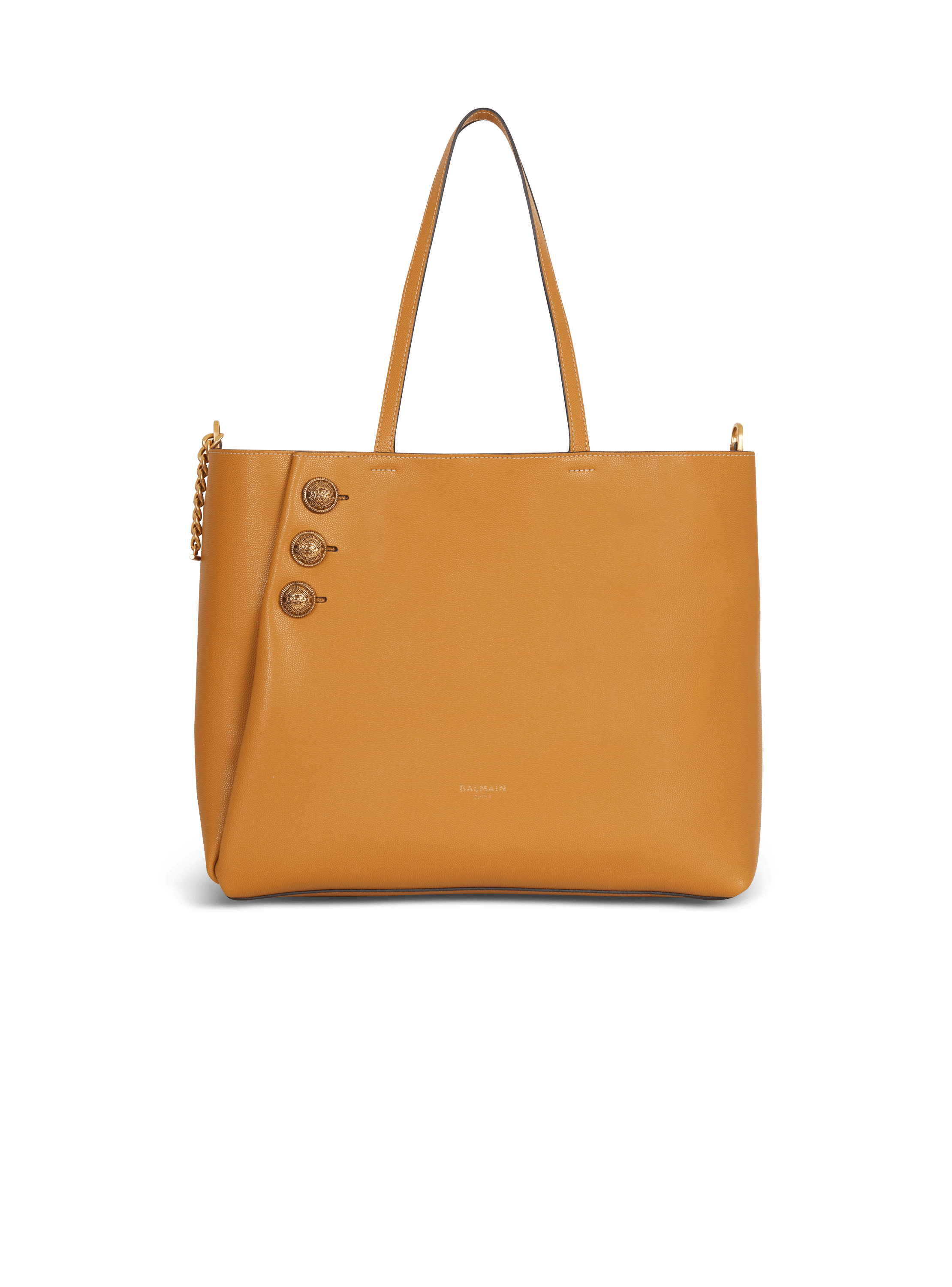 Emblème grained leather tote bag