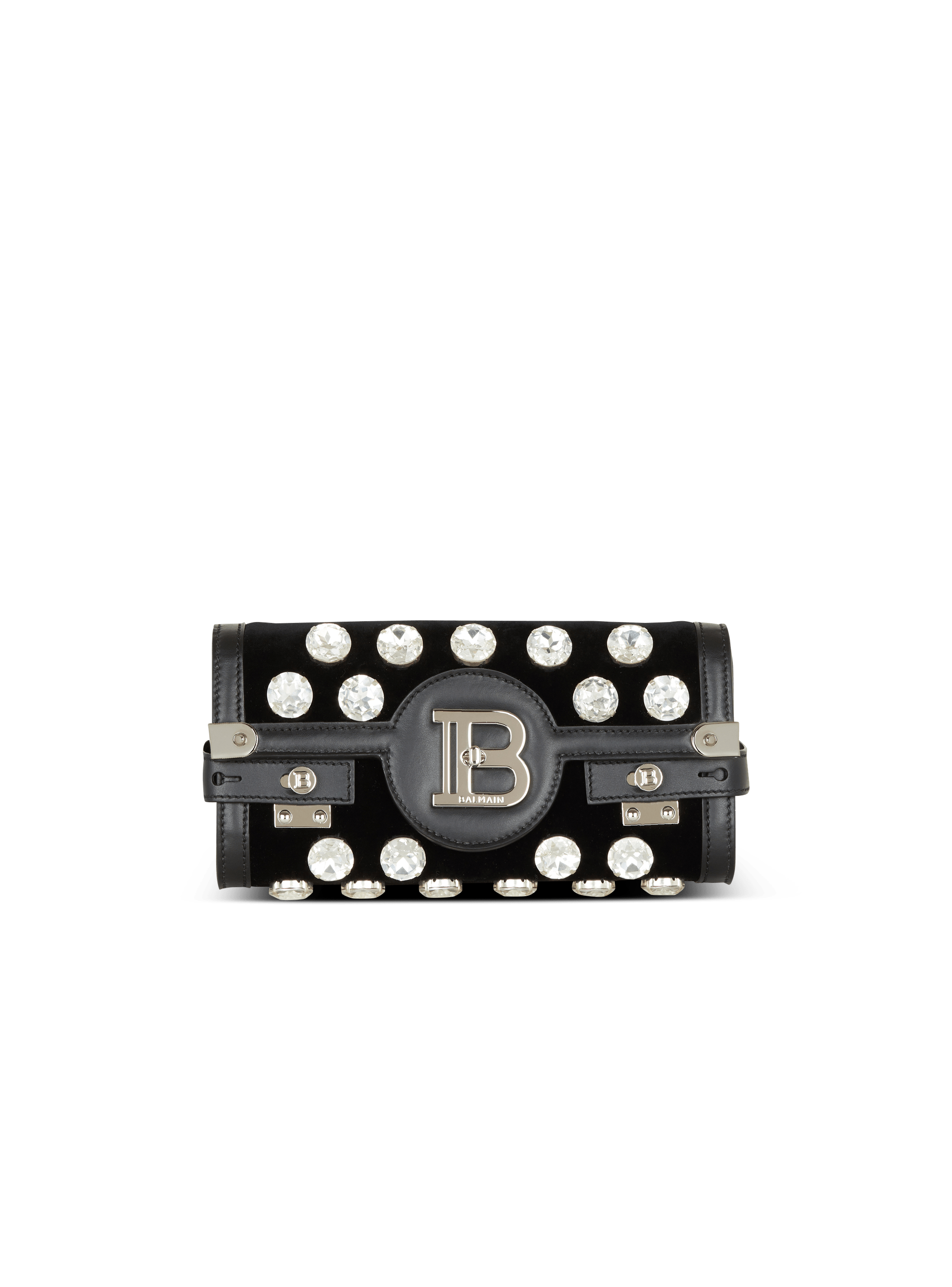 Sac B-Buzz Pouch 23 en velours et broderie cristaux