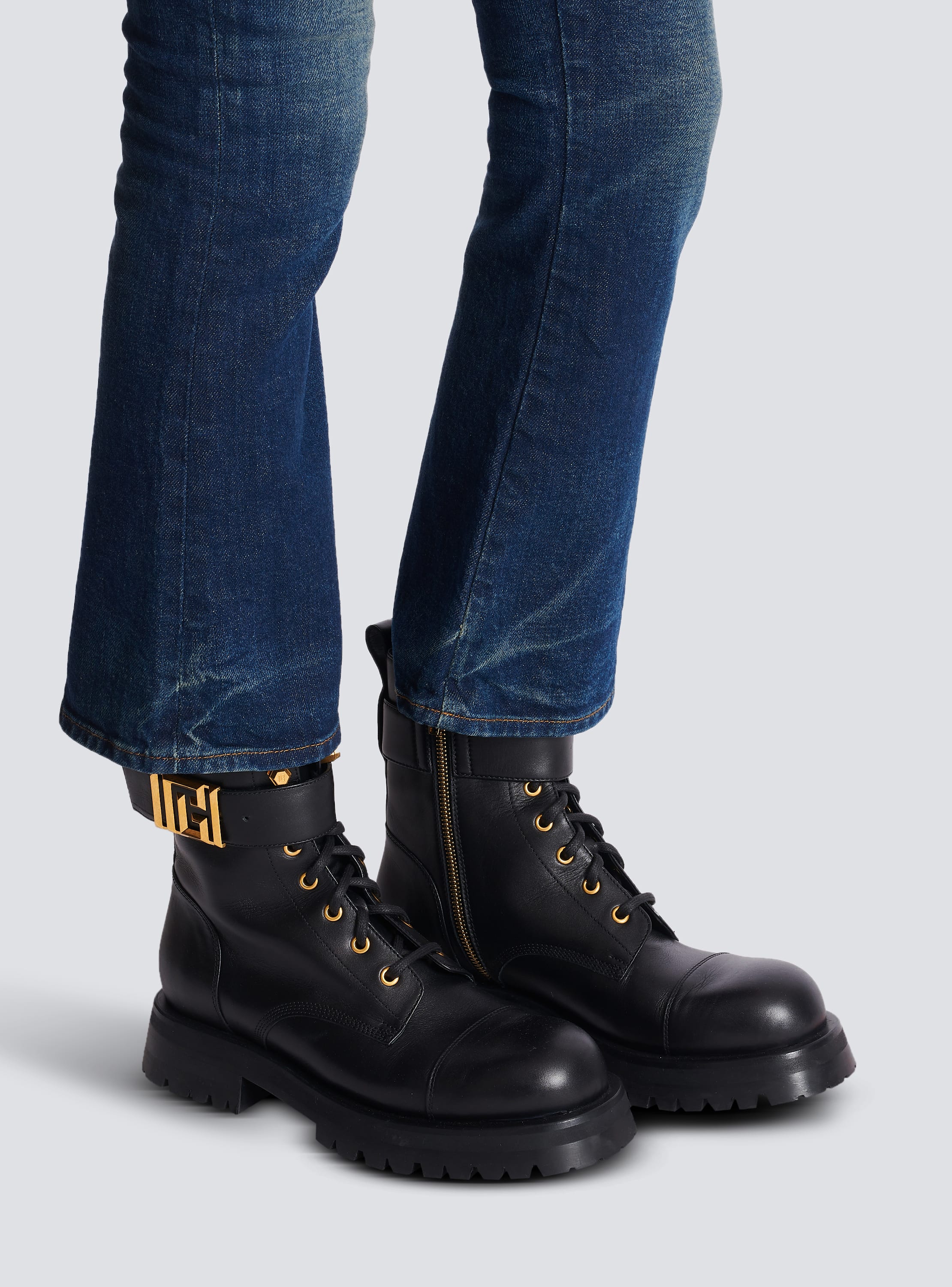 Balmain combat army hot sale chain boot