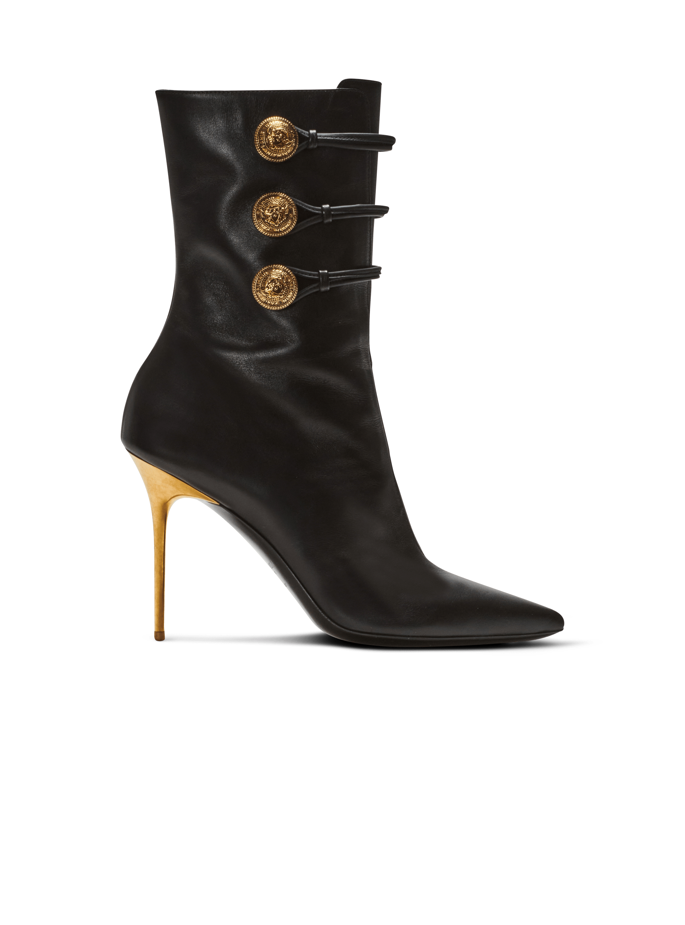 Alma leather ankle boots black - Women | BALMAIN