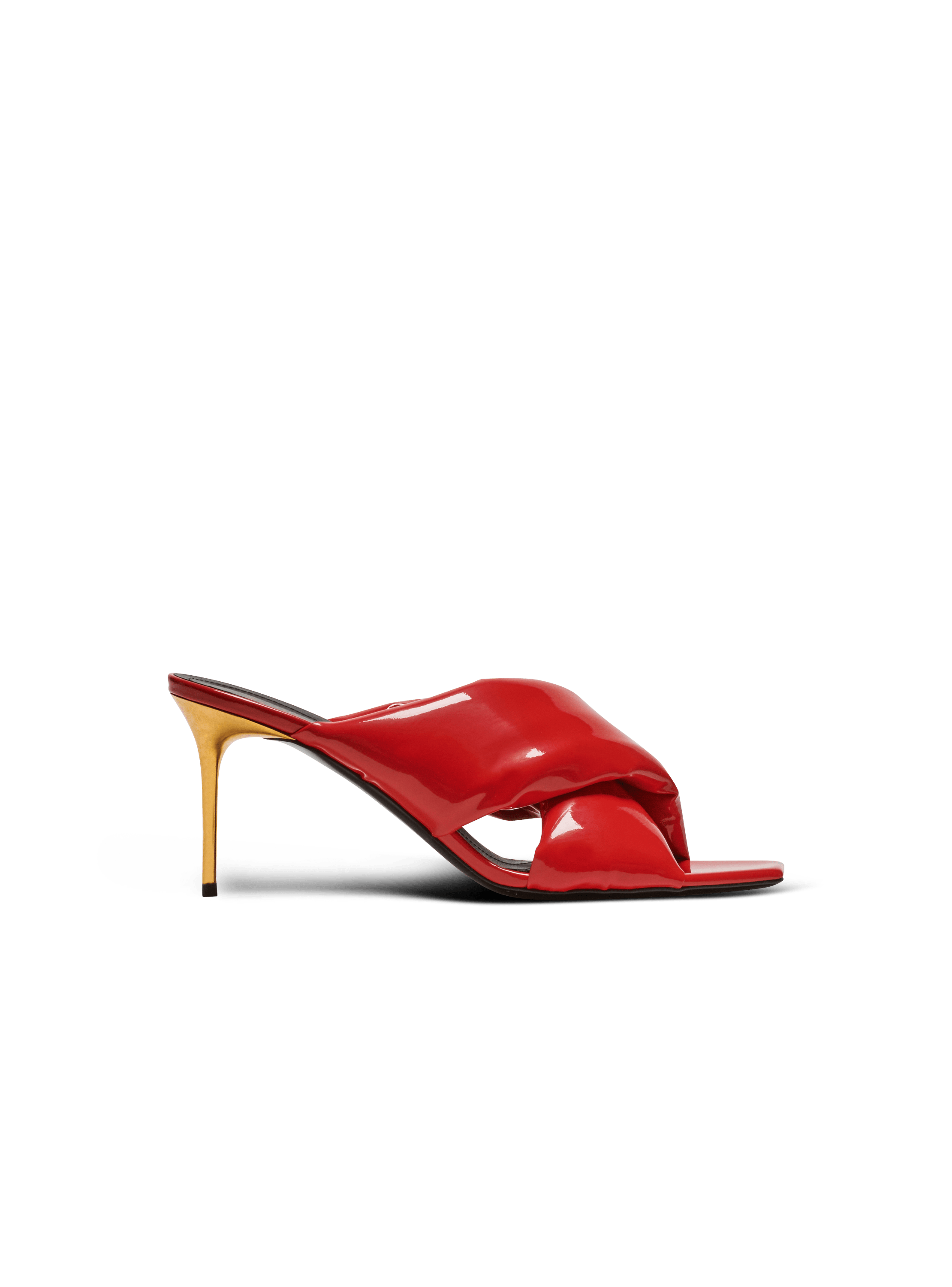 Red 2024 heeled mules