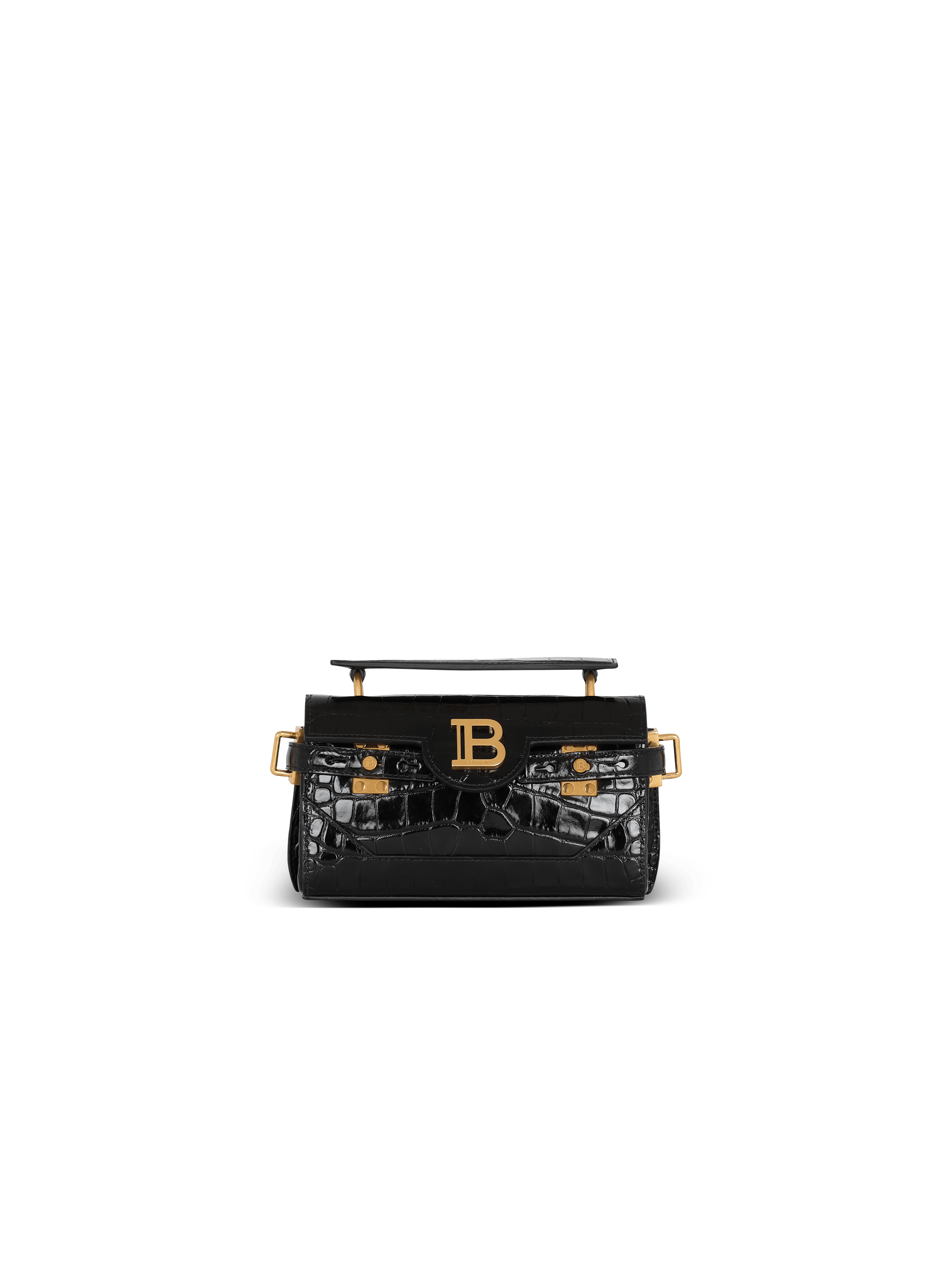 B-Buzz 19 bag in crocodile-print leather
