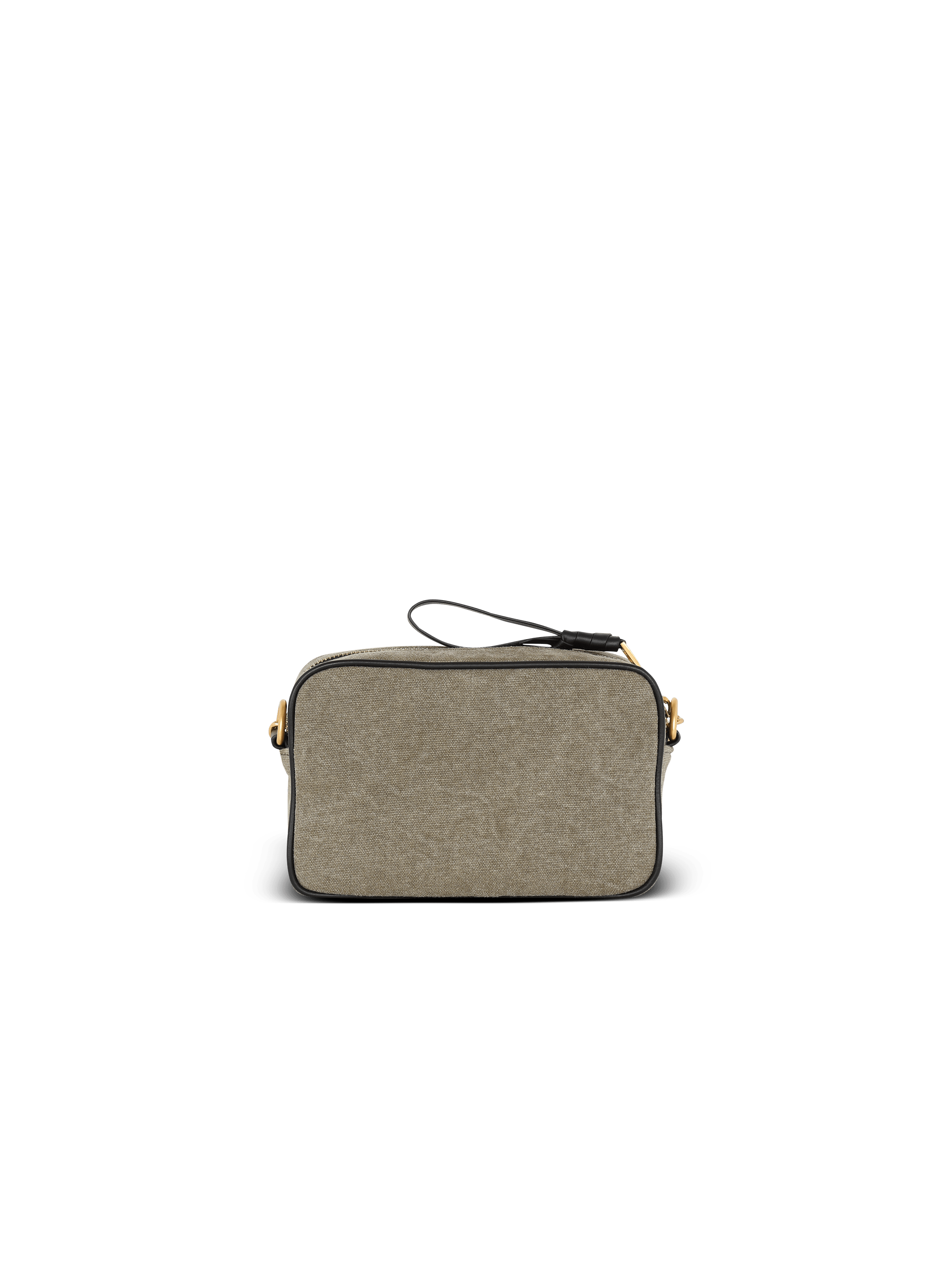 B-Army canvas and leather clutch