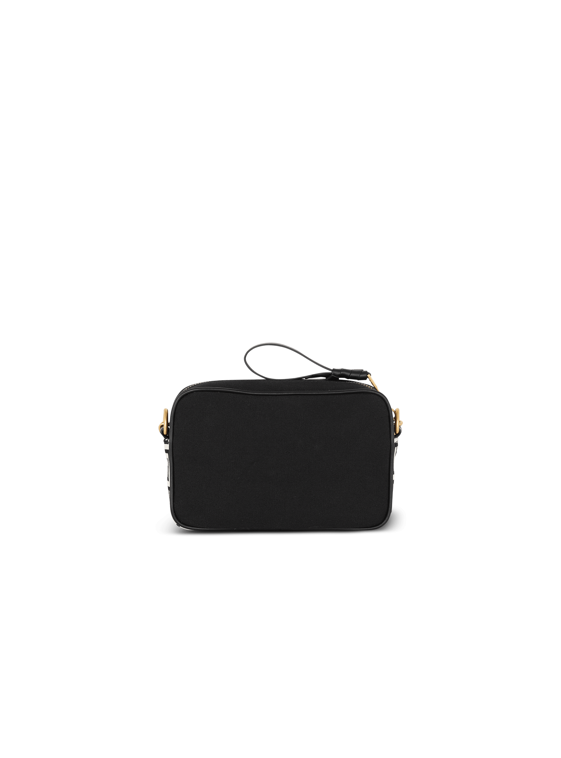 B-Army canvas and leather clutch