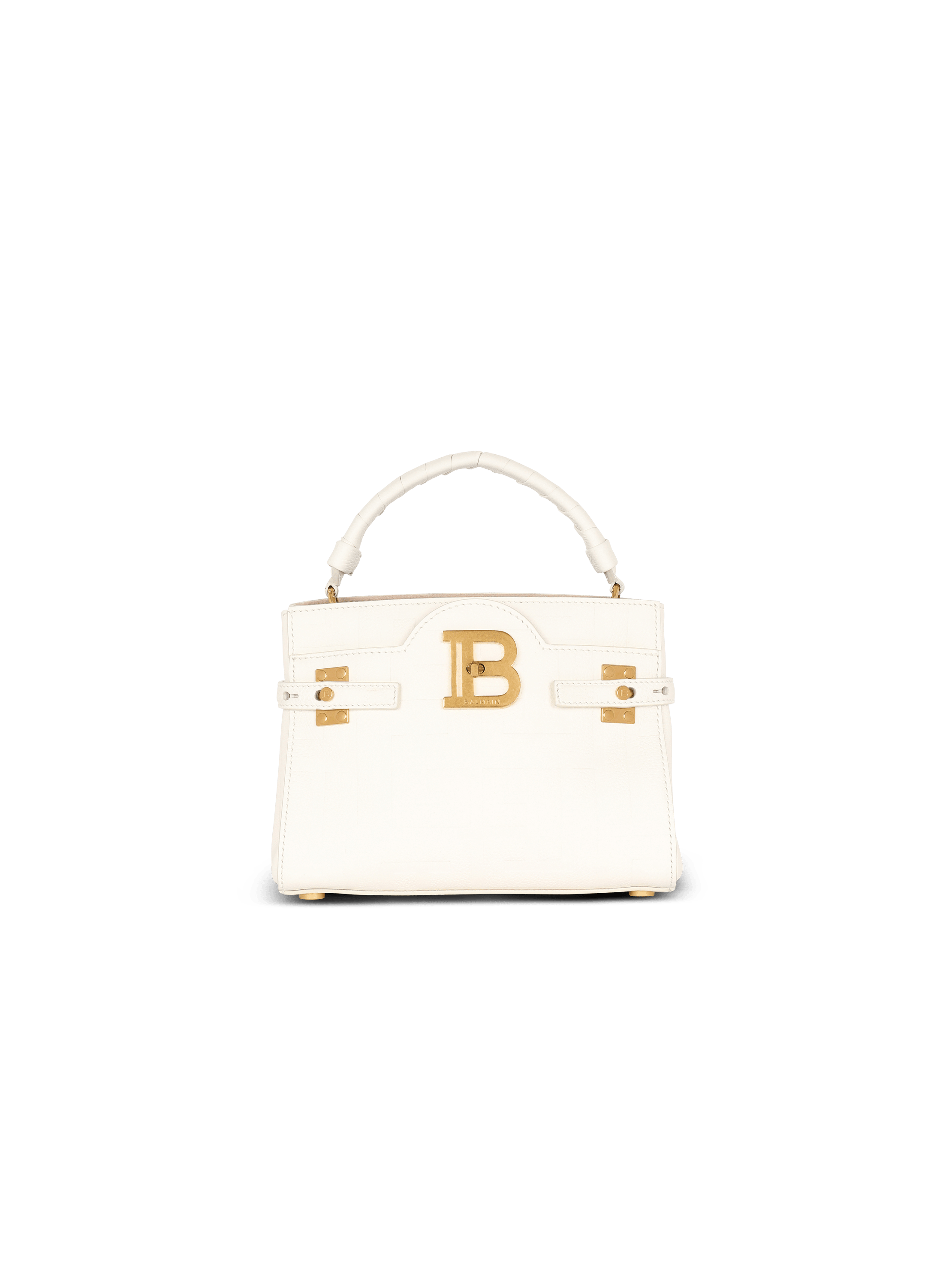 Tasche B-Buzz 22 mit oberem Griff aus genarbtem Monogramm-Leder