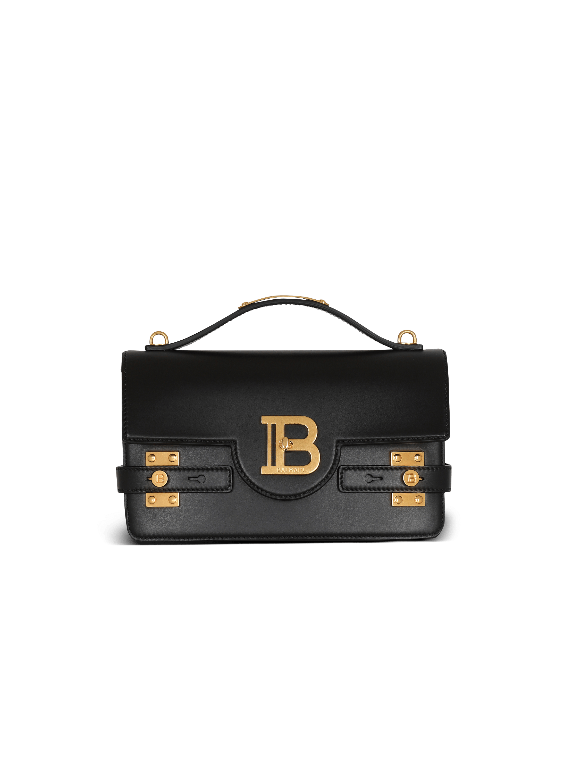 Smooth leather B-Buzz 24 bag black - Women | BALMAIN