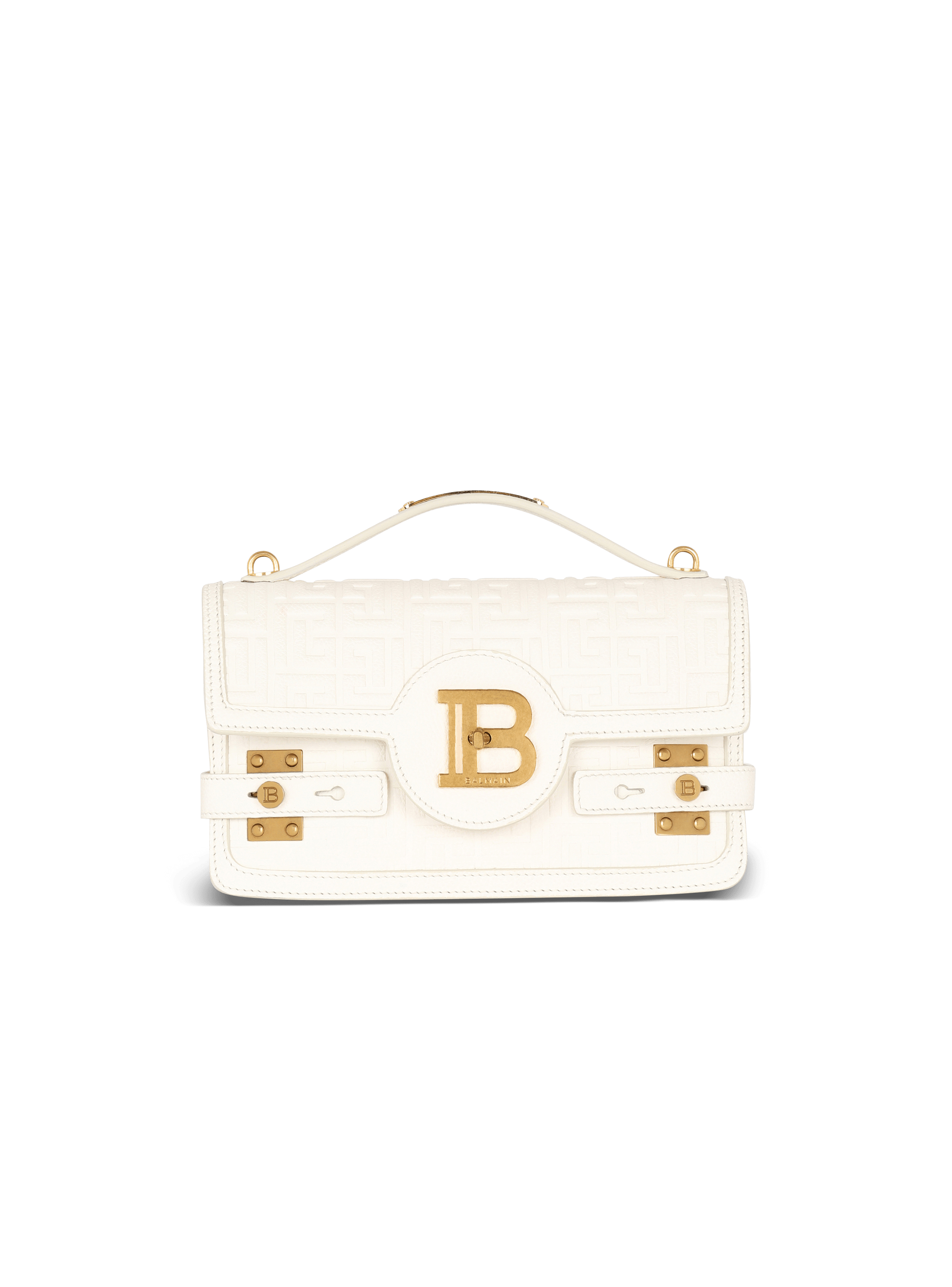 B-Buzz 24 monogrammed grained leather bag