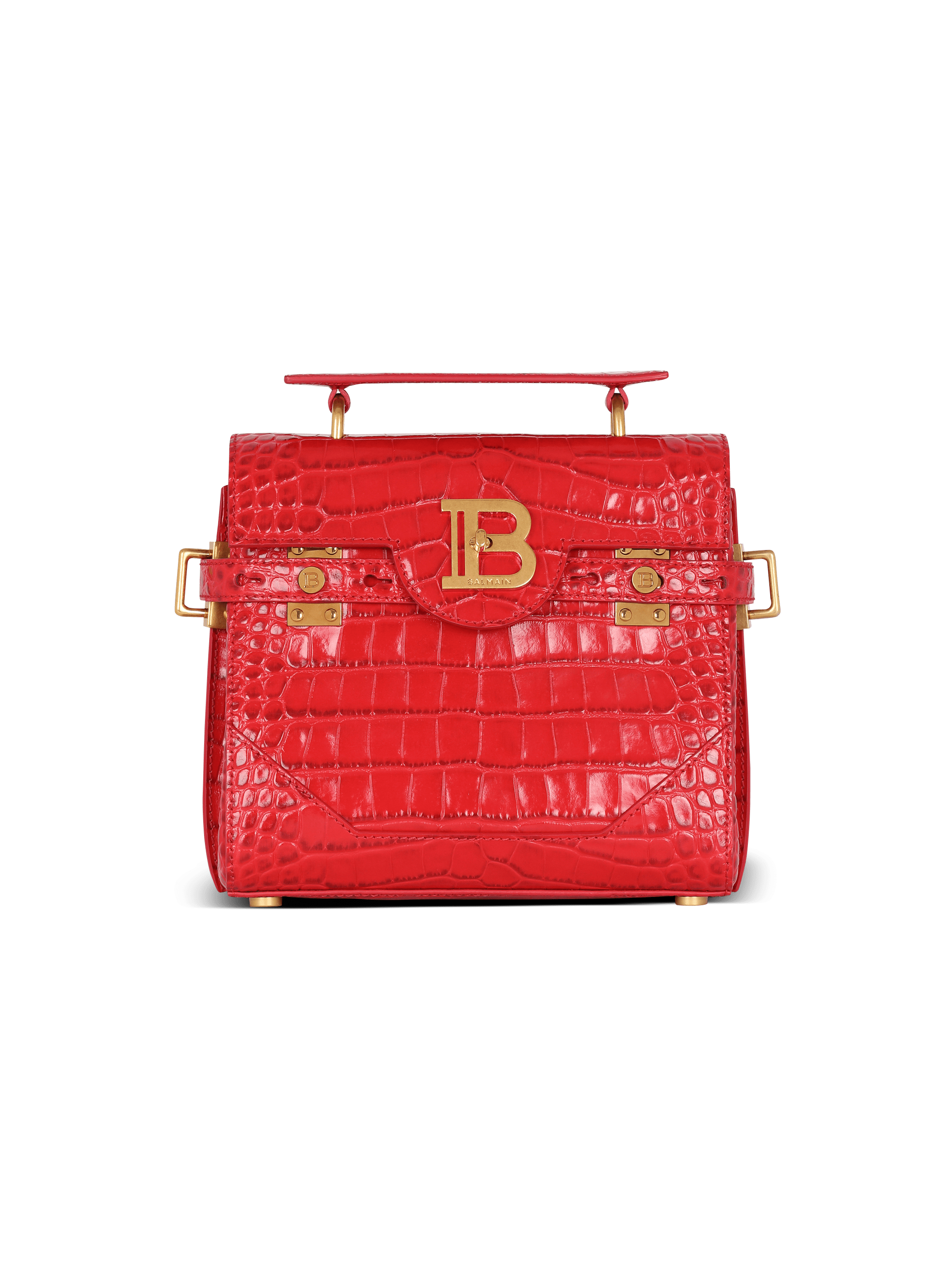 Tasche B-Buzz 23 aus Leder mit Krokodilmuster