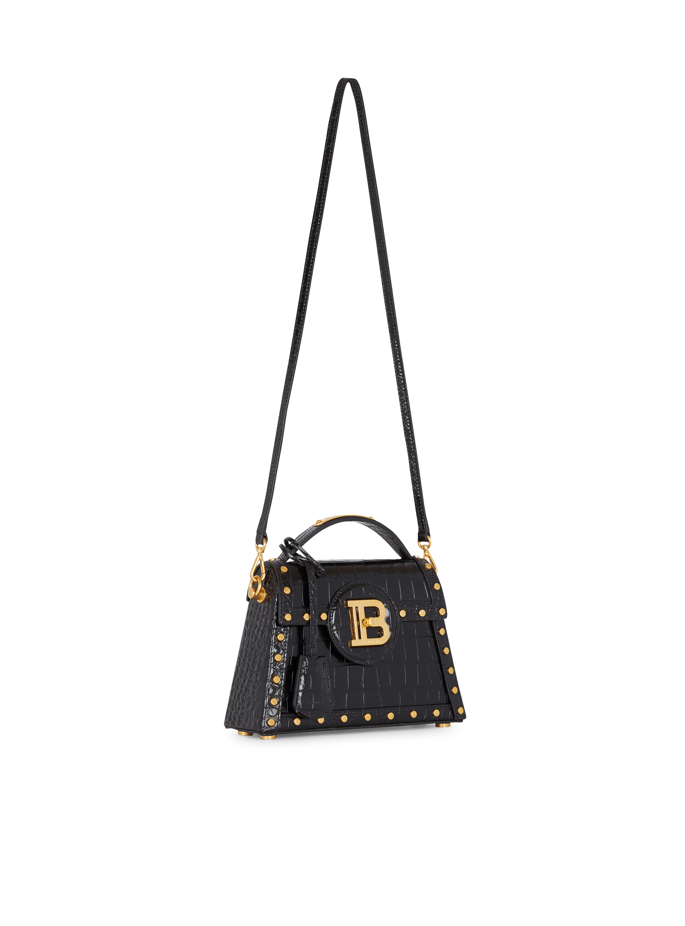 B-Buzz Dynasty bag in crocodile-print leather