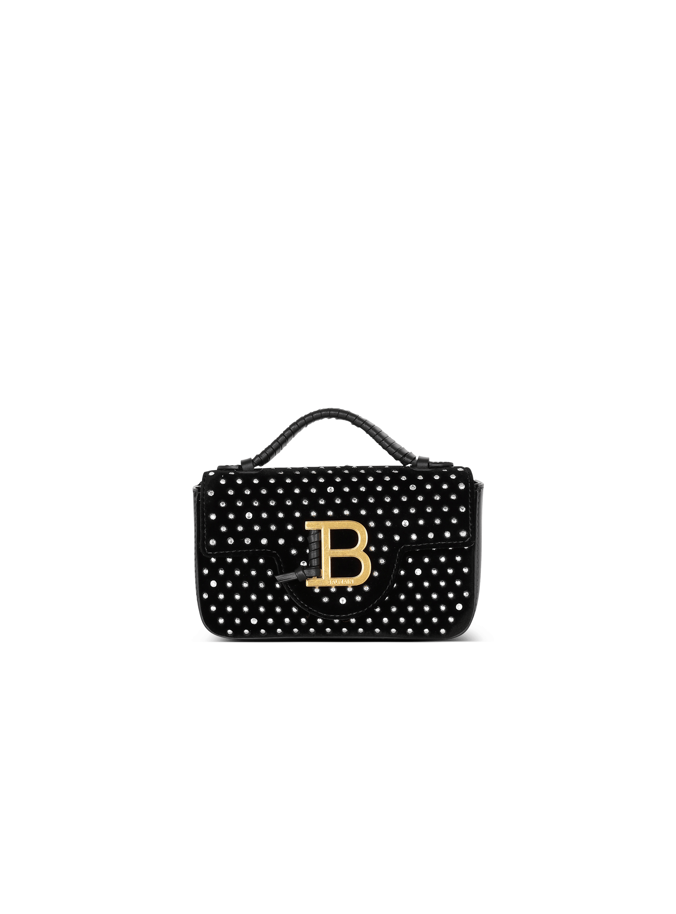 B-Buzz mini velvet and crystal bag