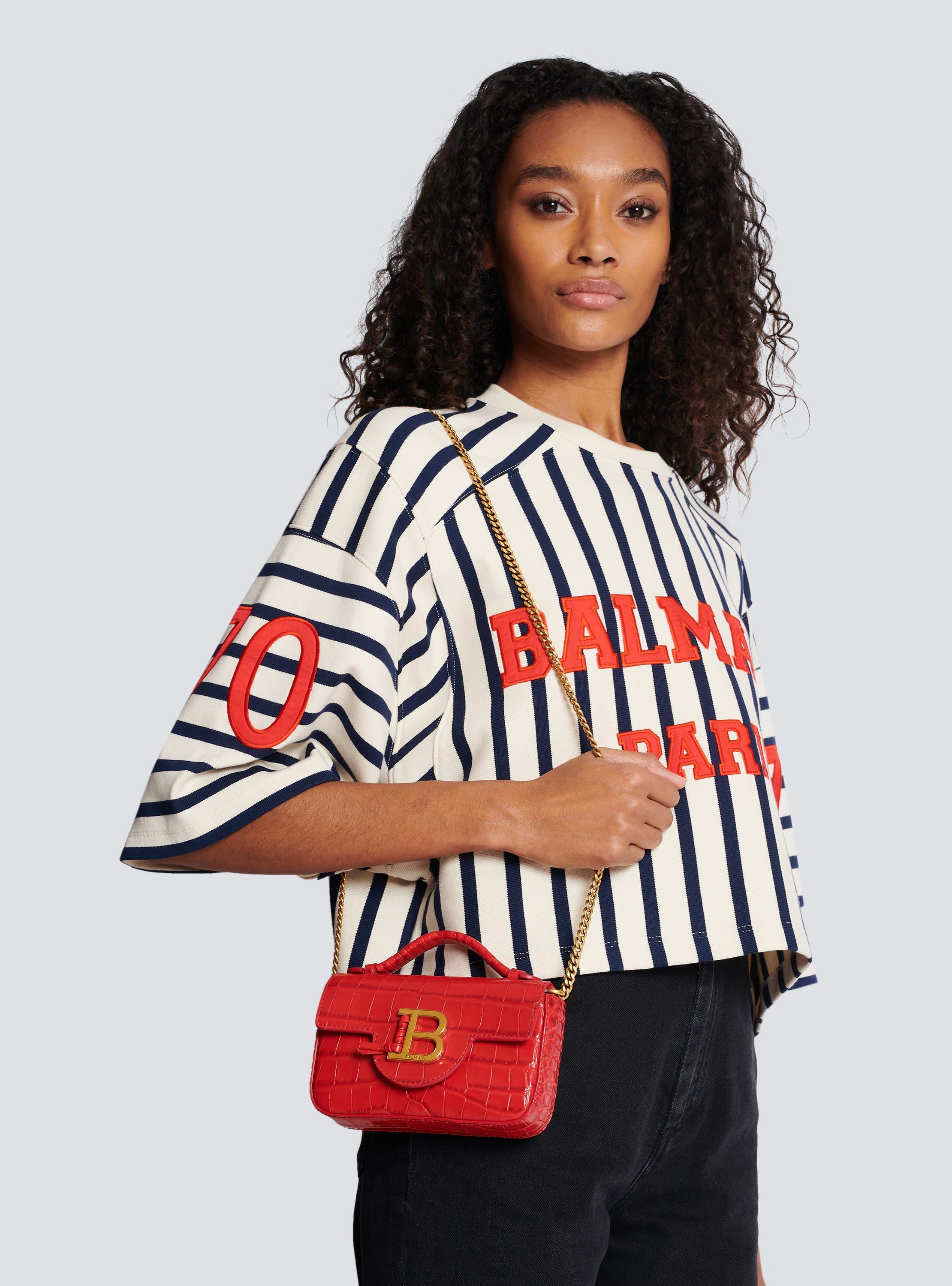 Bolso B-Buzz Mini de piel efecto cocodrilo