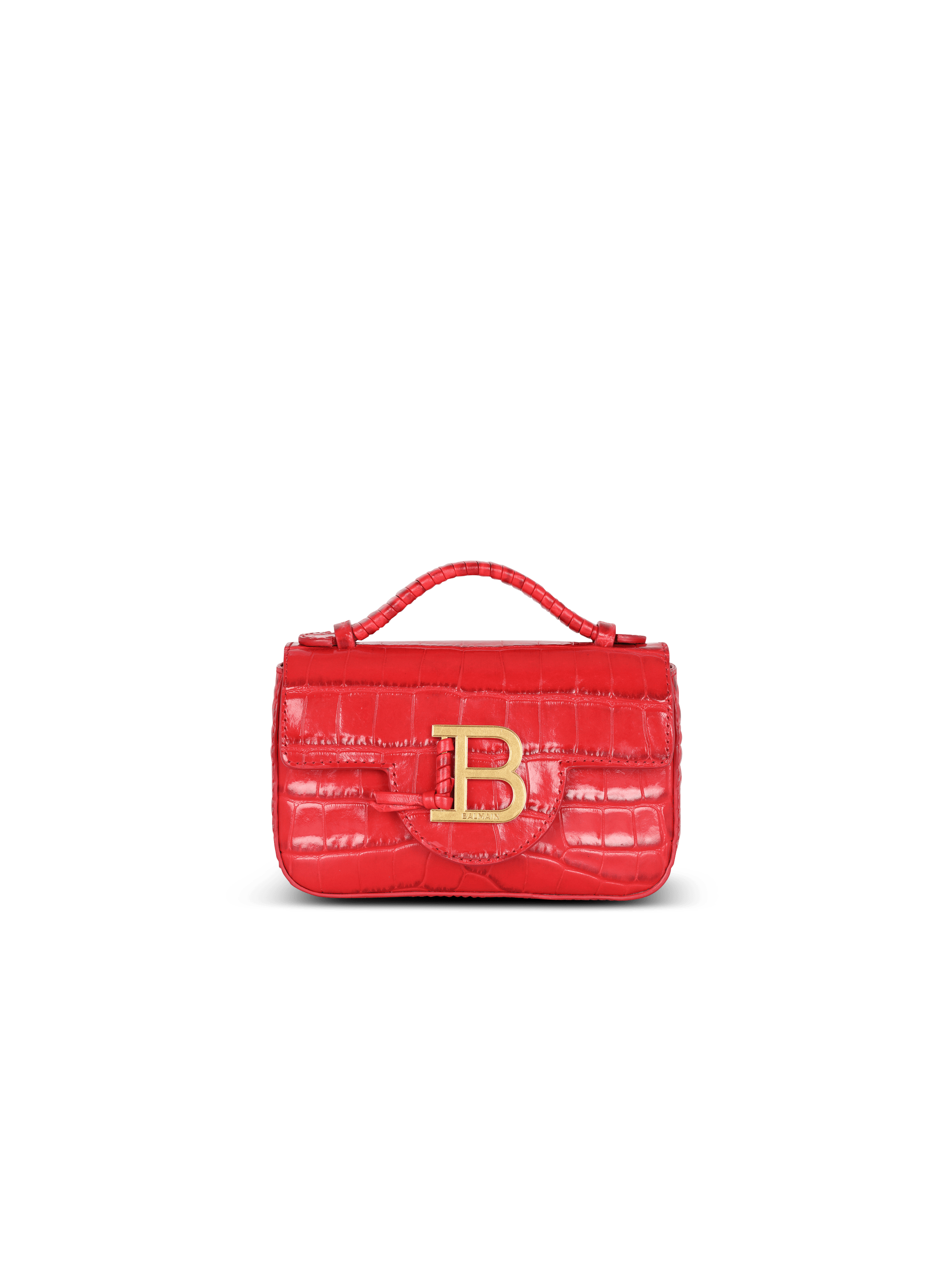 Mini-Tasche B-Buzz aus Leder mit Krokodilmuster