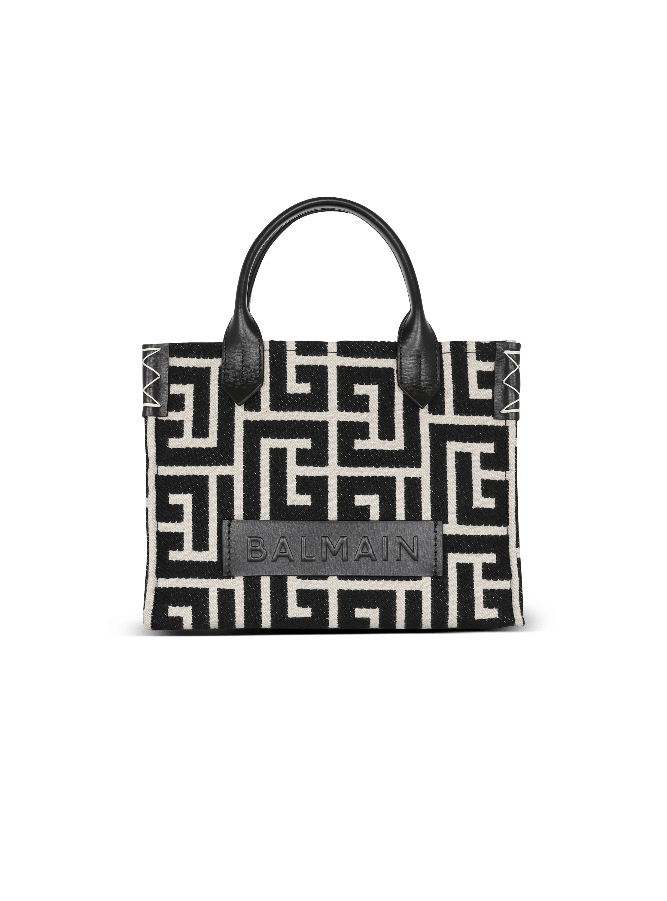 Bolso cabás B-Army de jacquard y piel con monograma