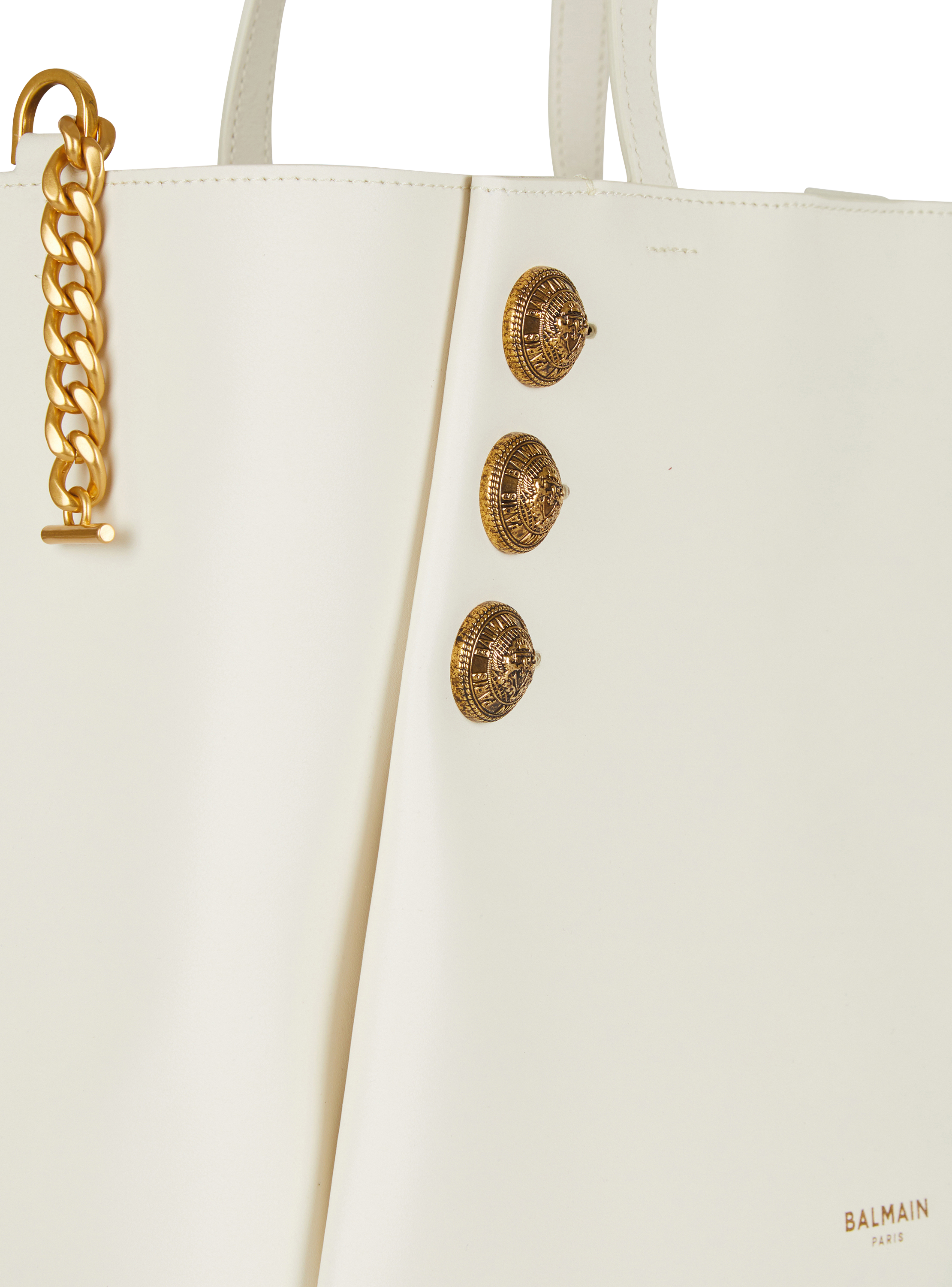 White and gold outlet tote bag