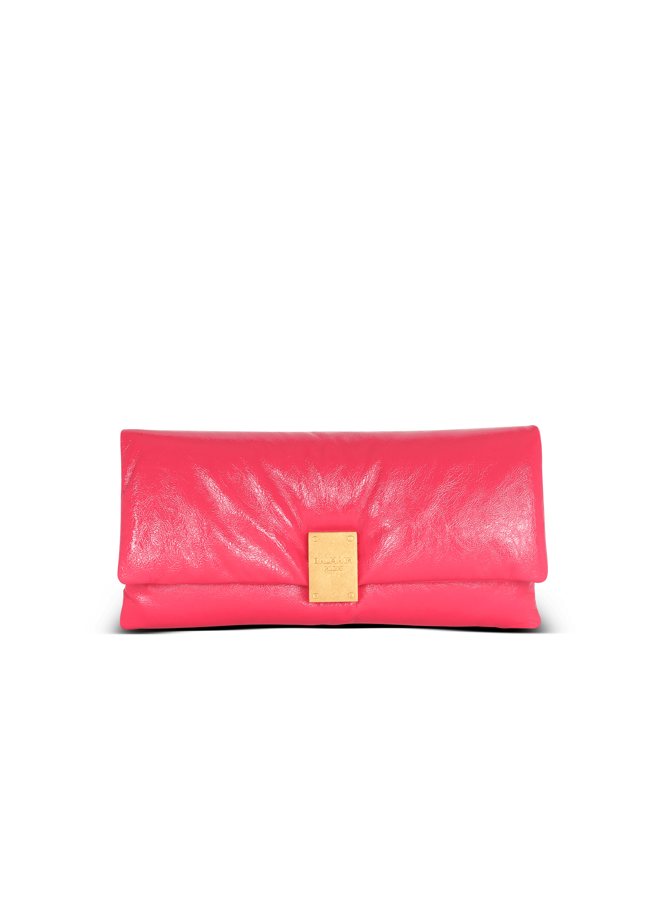 1945 Soft patent leather clutch pink - Women