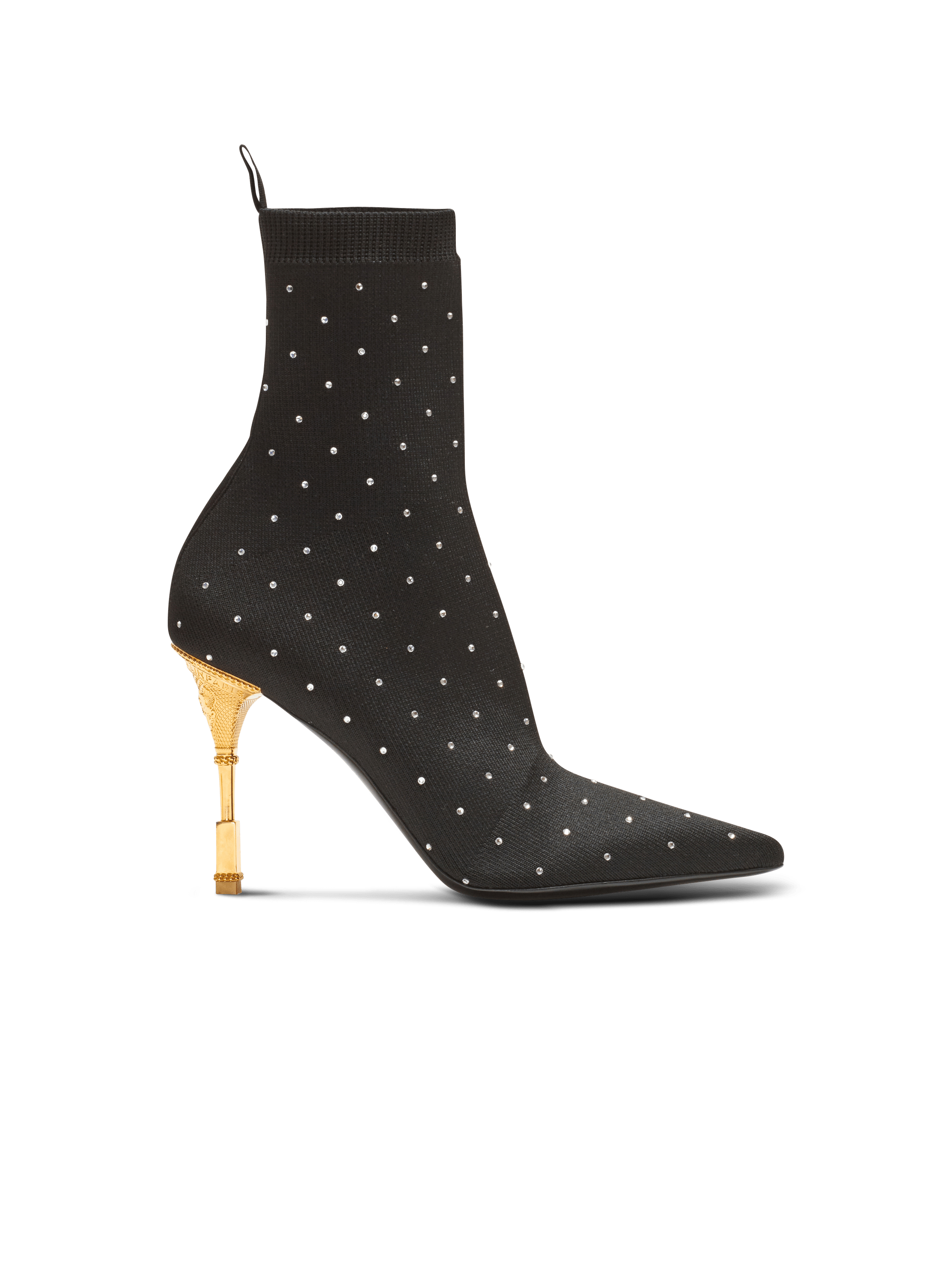 Botines Moneta de punto con strass