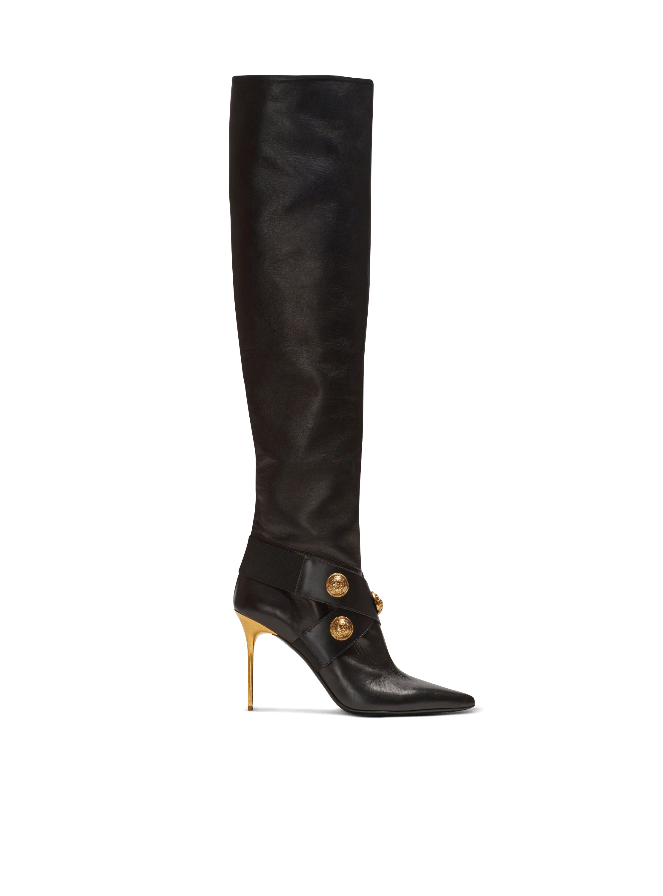 Alma leather boots, black, hi-res