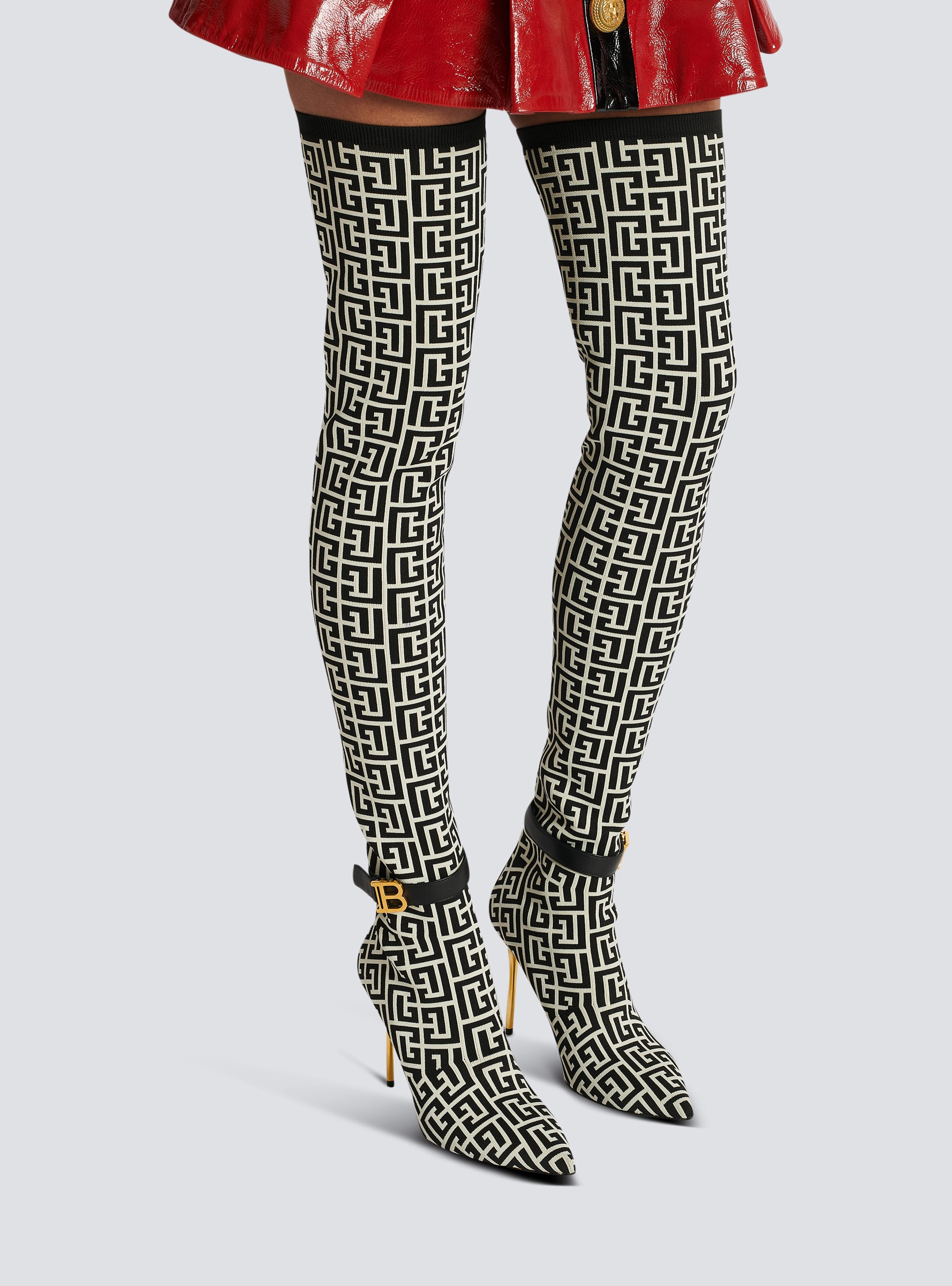 Balmain thigh high sales boots