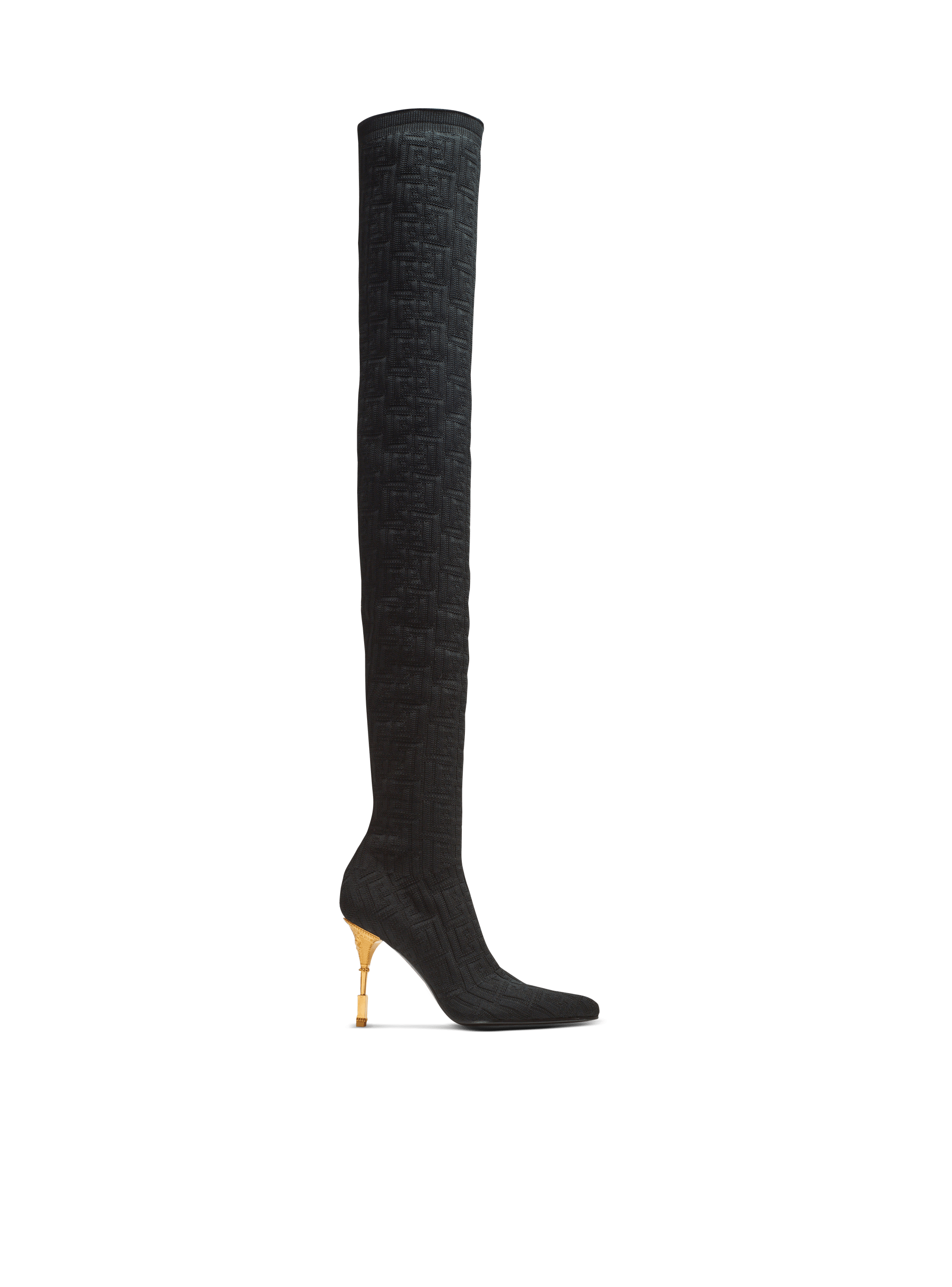 Knit thigh 2025 high boots