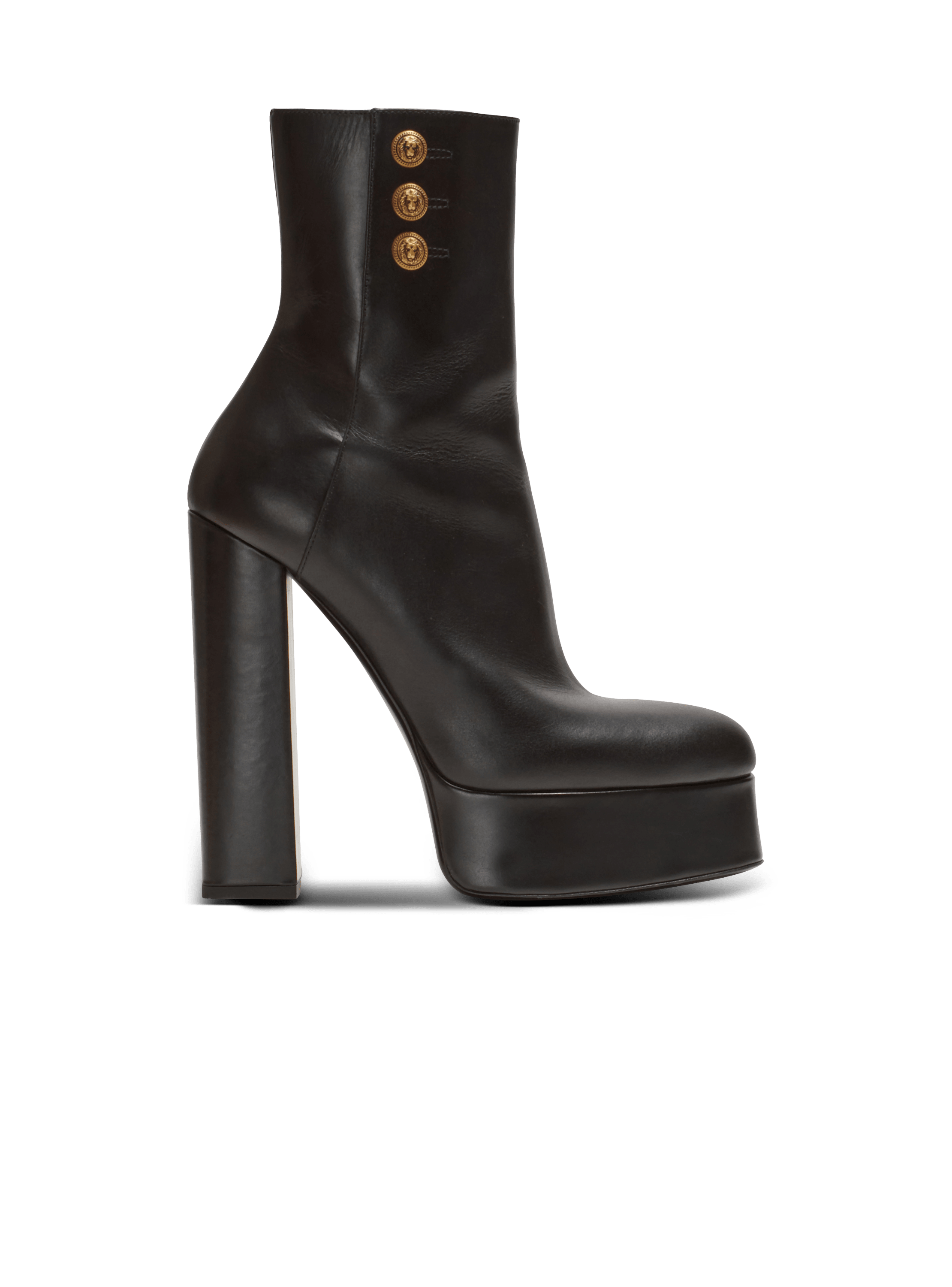 Brune leather ankle boots black - Women | BALMAIN