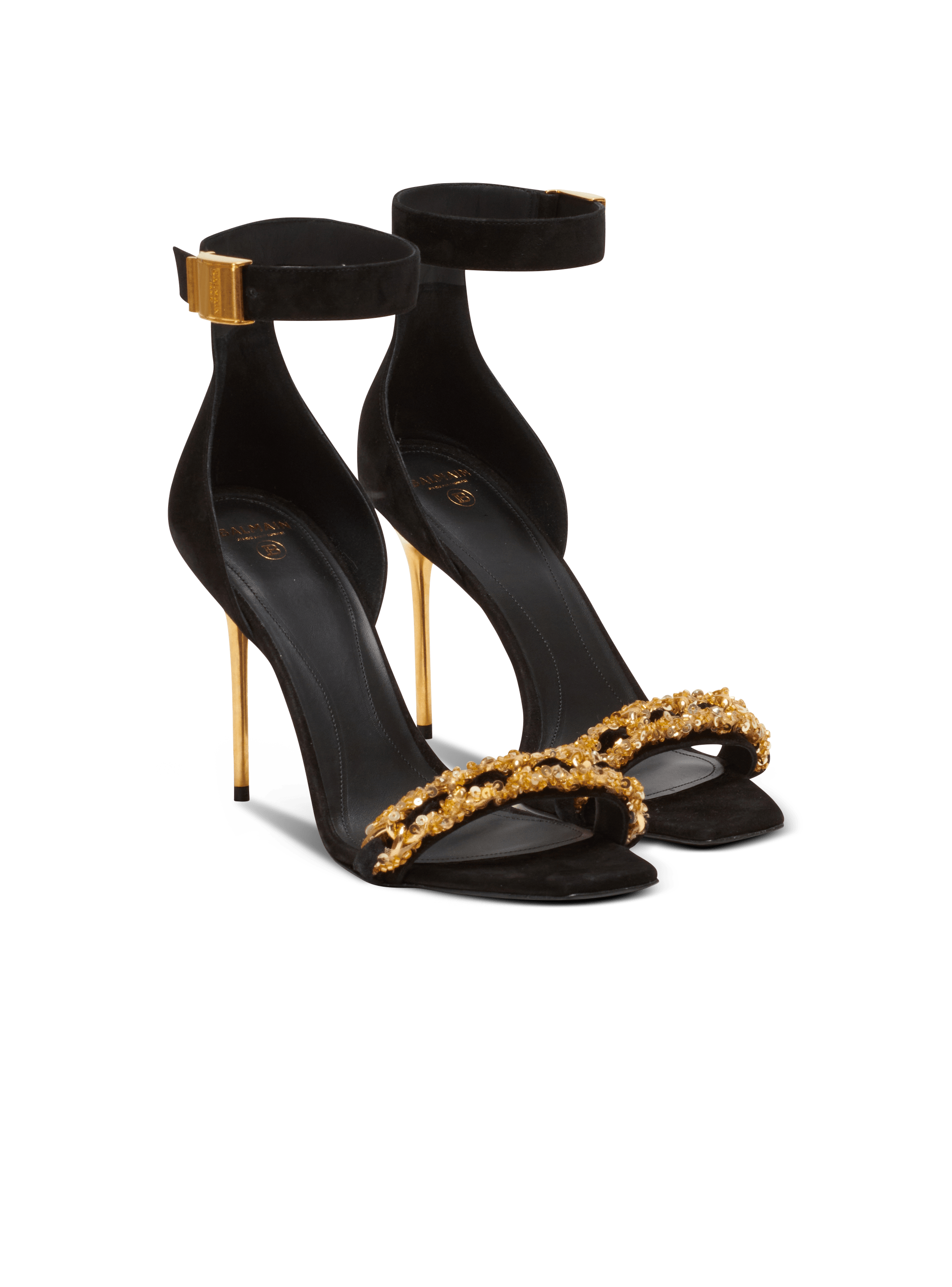 Uma suede and chain sandals