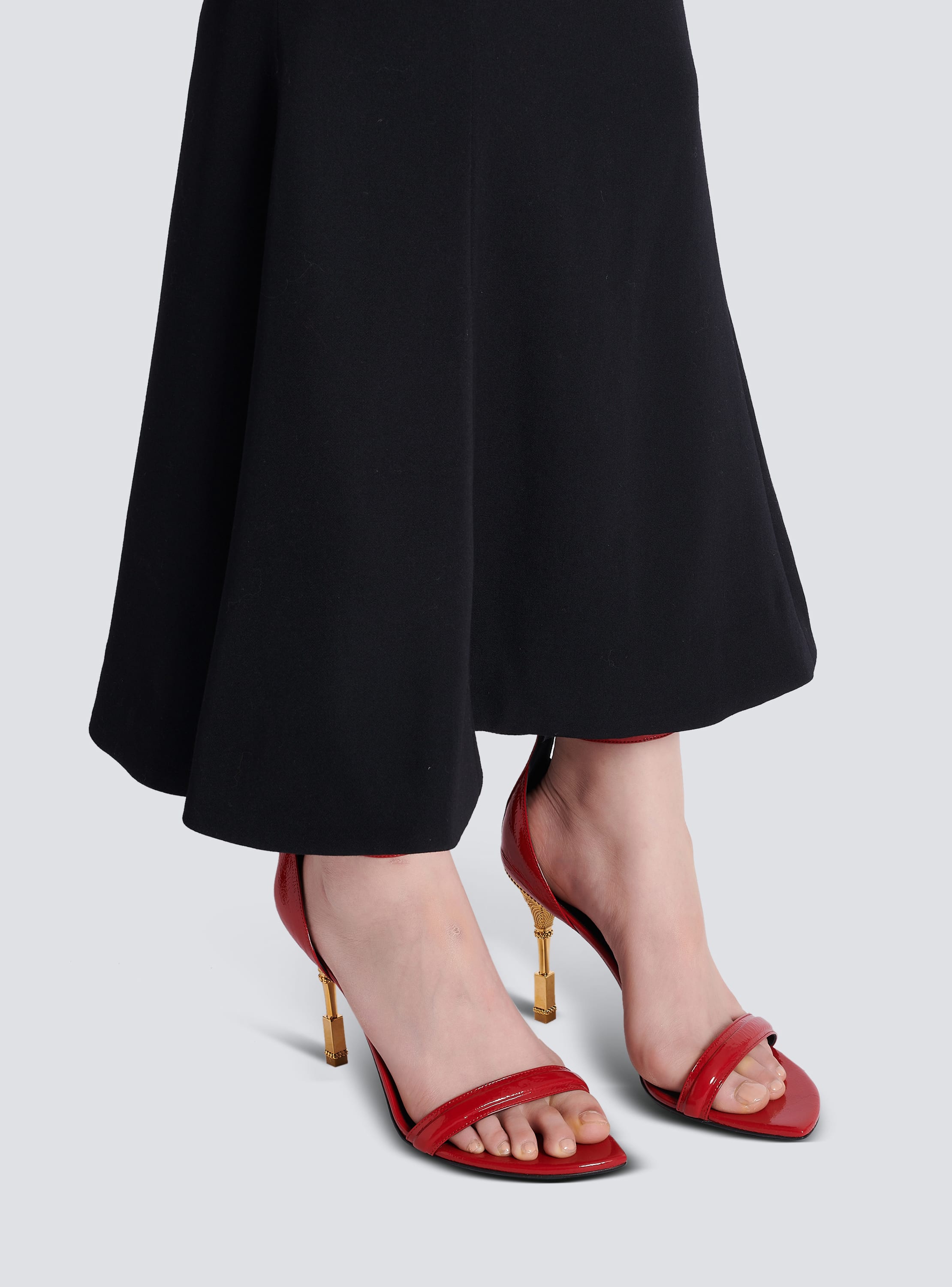 Moneta patent leather sandals red - Women | BALMAIN 