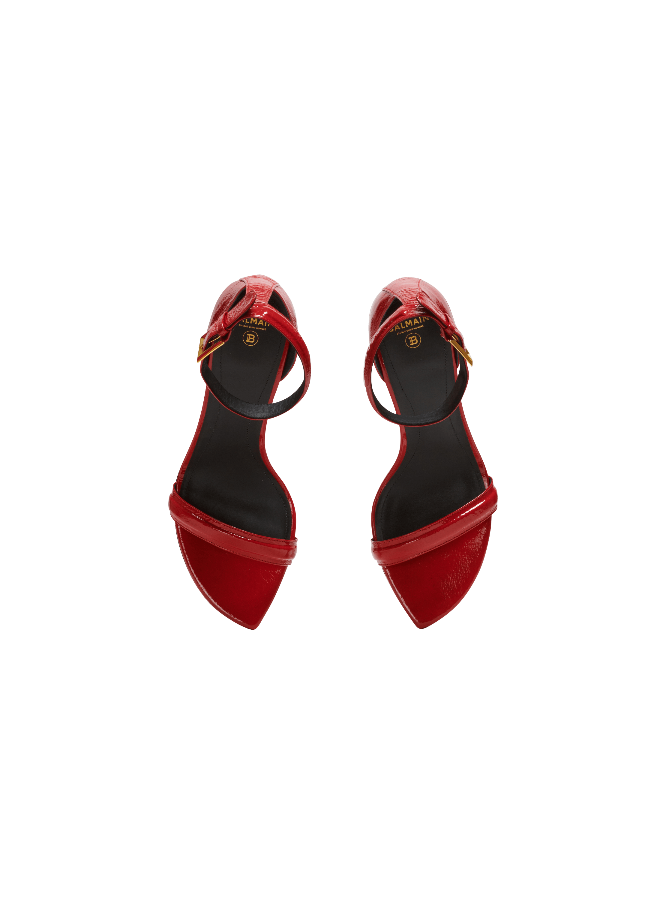 Moneta patent leather sandals red - Women | BALMAIN 