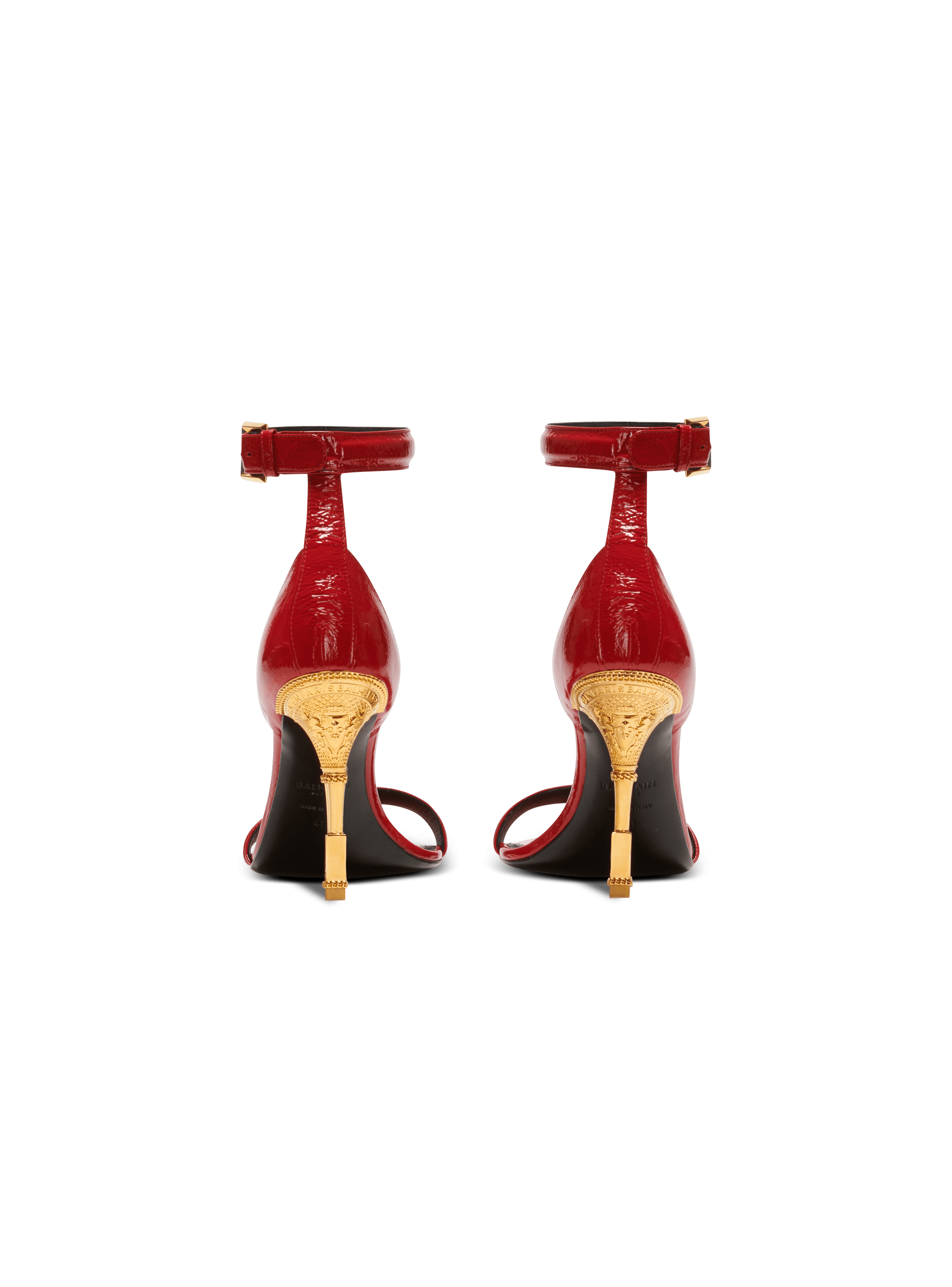Moneta patent leather sandals red - Women | BALMAIN 