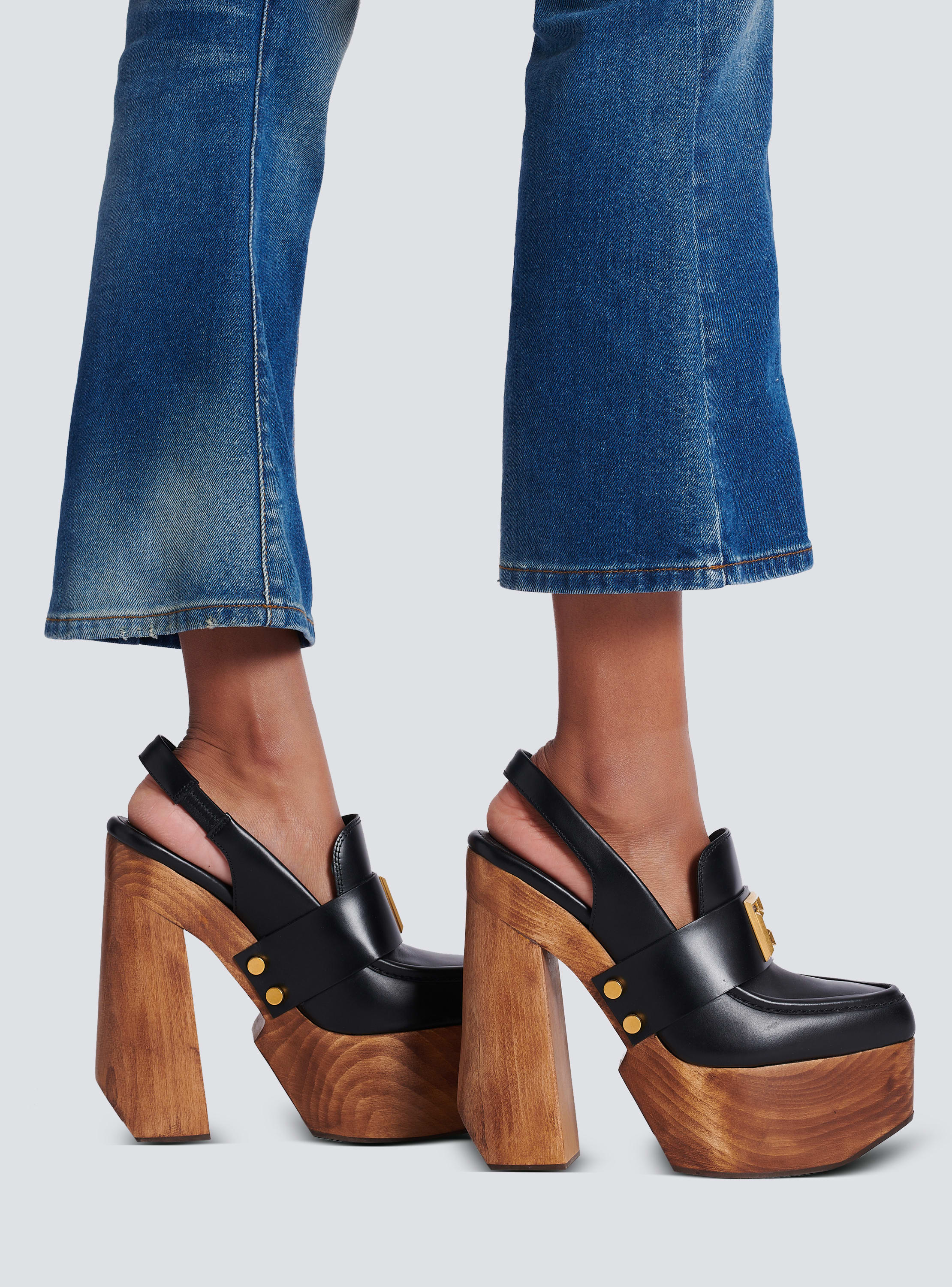 Wood hot sale platforms shoes