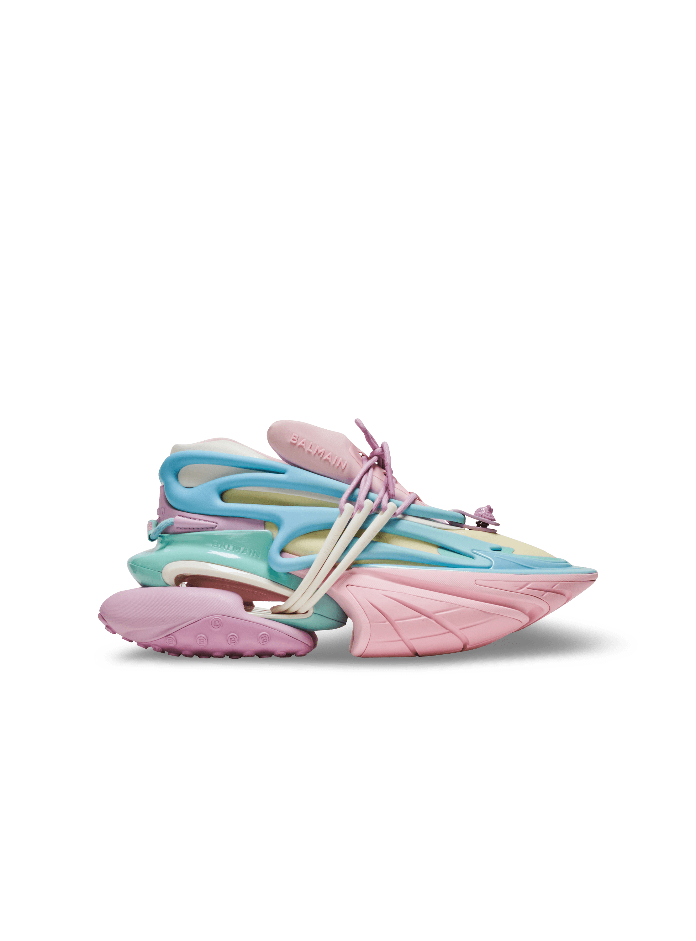 Unicorn trainers in neoprene and leather, multicolor, hi-res