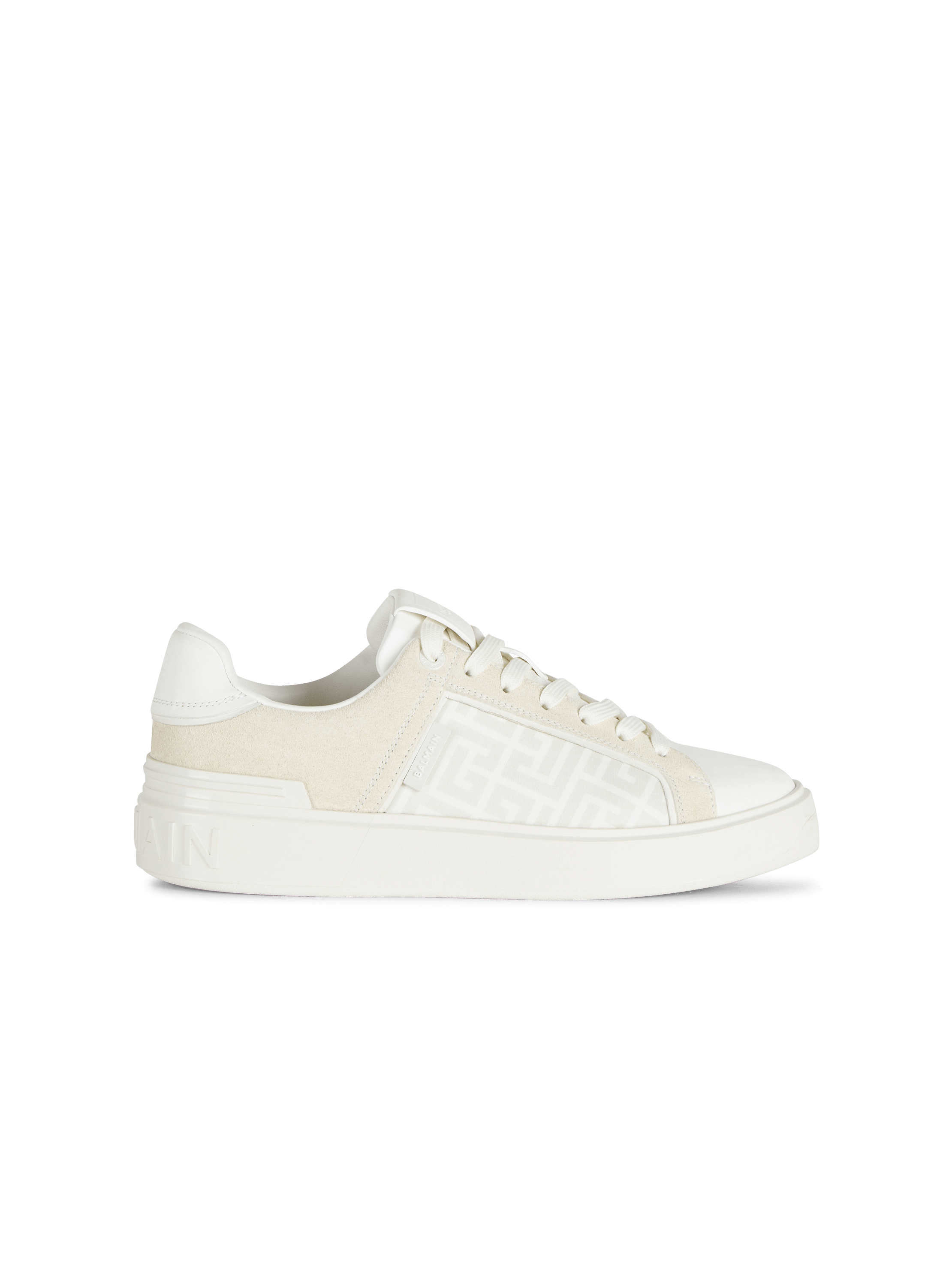 Sneakers B-Court in pelle e nylon con monogramma