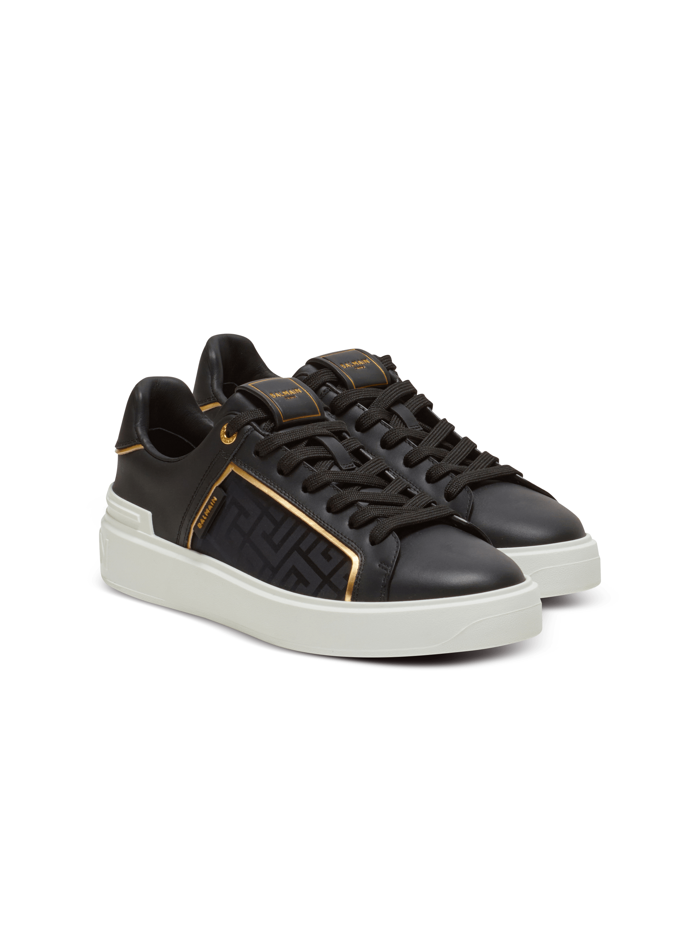 Sneakers B-Court aus Leder und Monogramm-Nylon