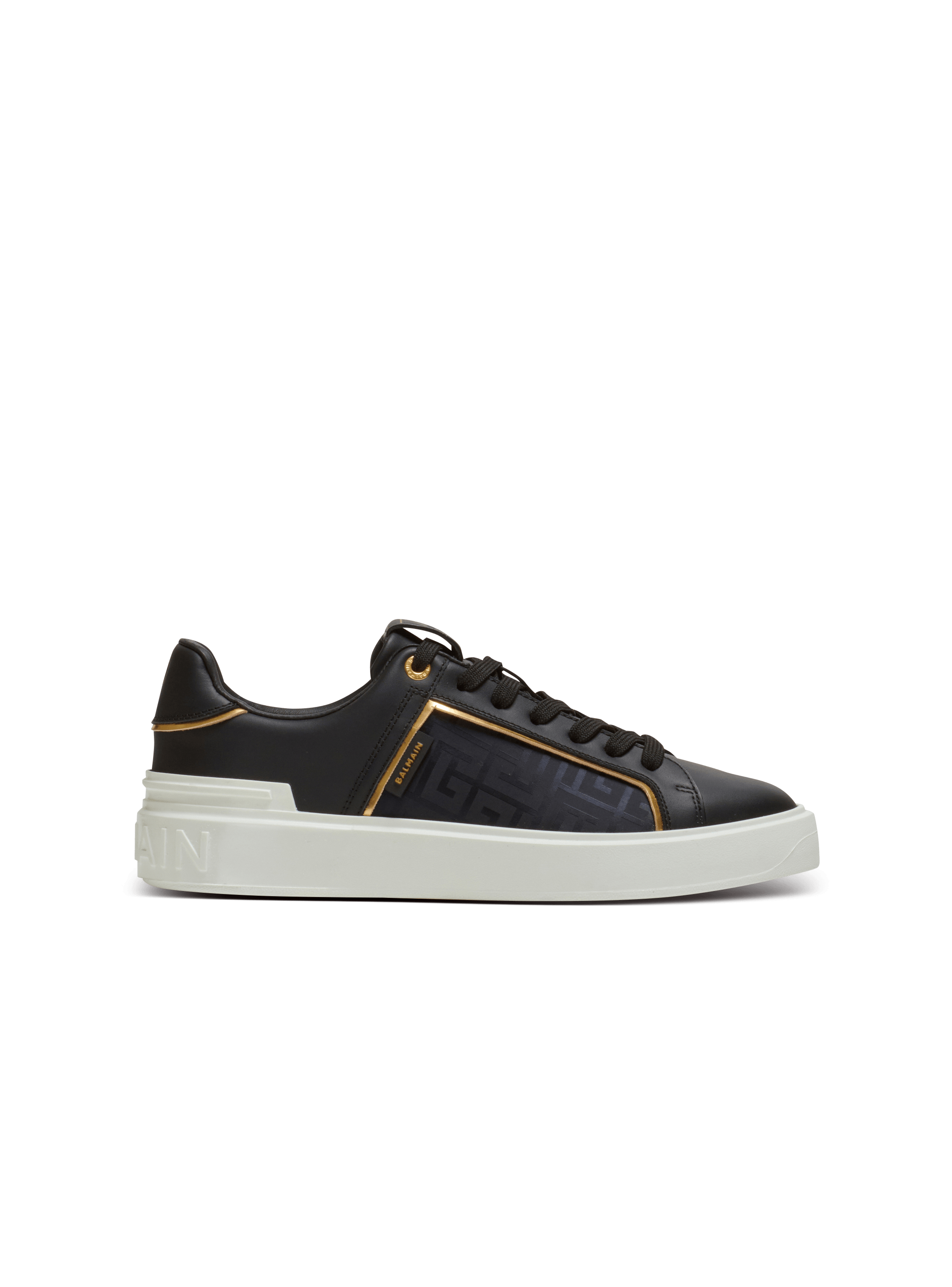 Sneakers B-Court aus Leder und Monogramm-Nylon