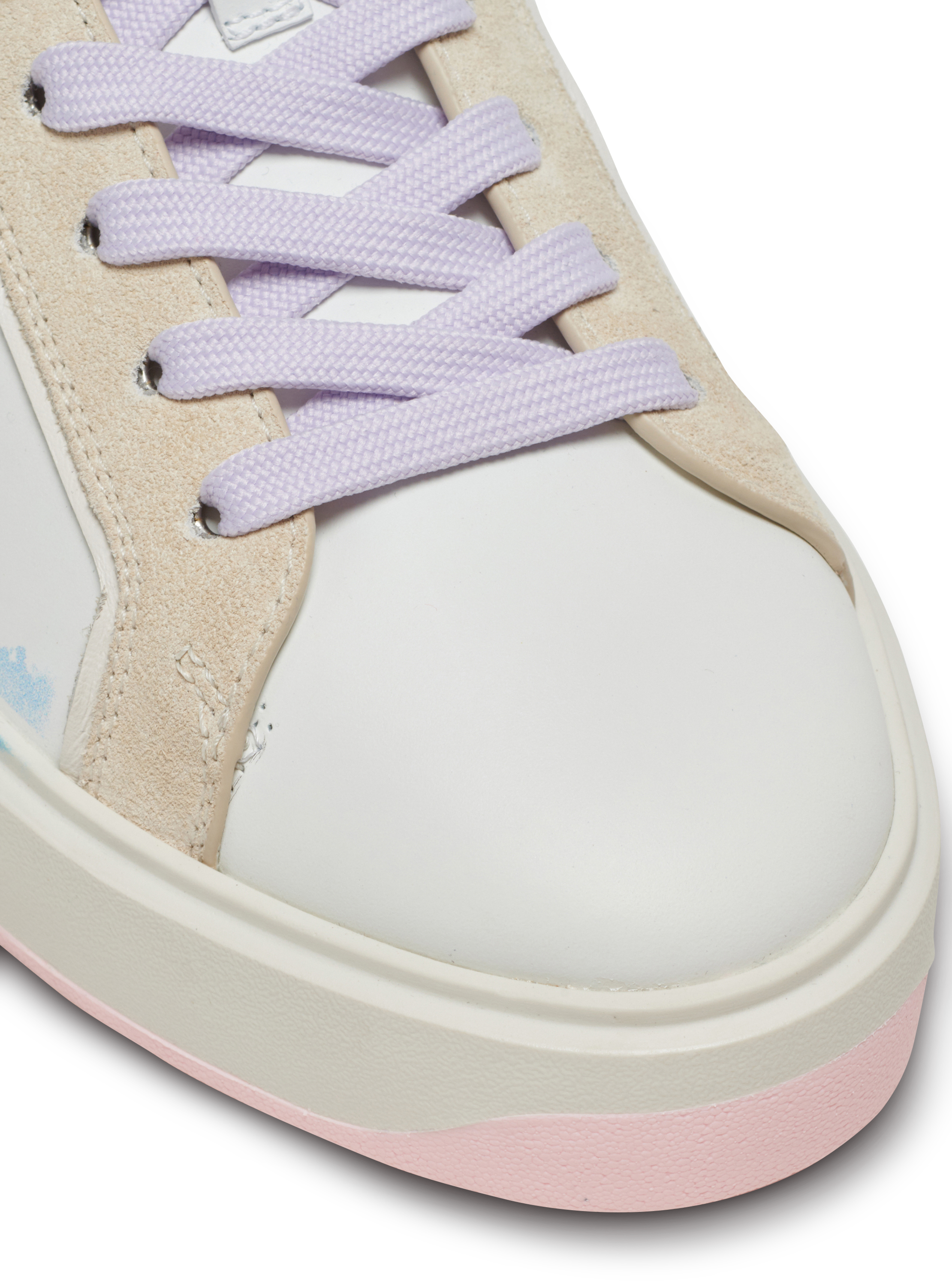 Shop Balmain B-East Leather & Mesh Sneakers | Saks Fifth Avenue