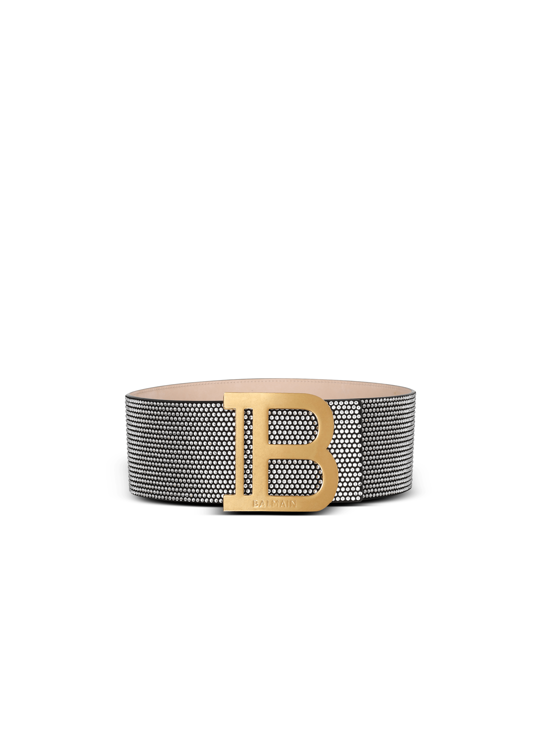 Cintura B-Belt in camoscio e cristalli
