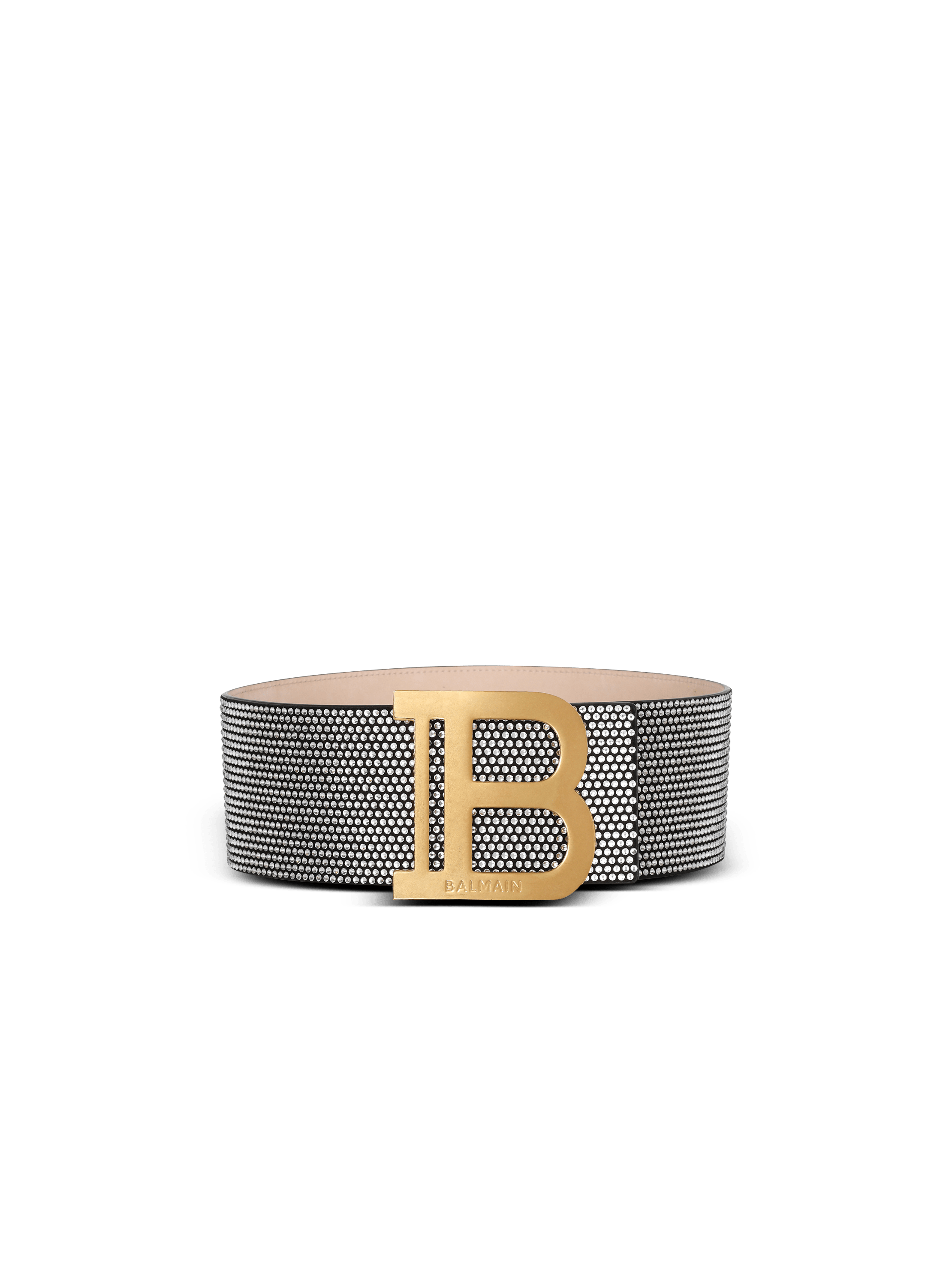 Suede and crystal B Belt Women BALMAIN