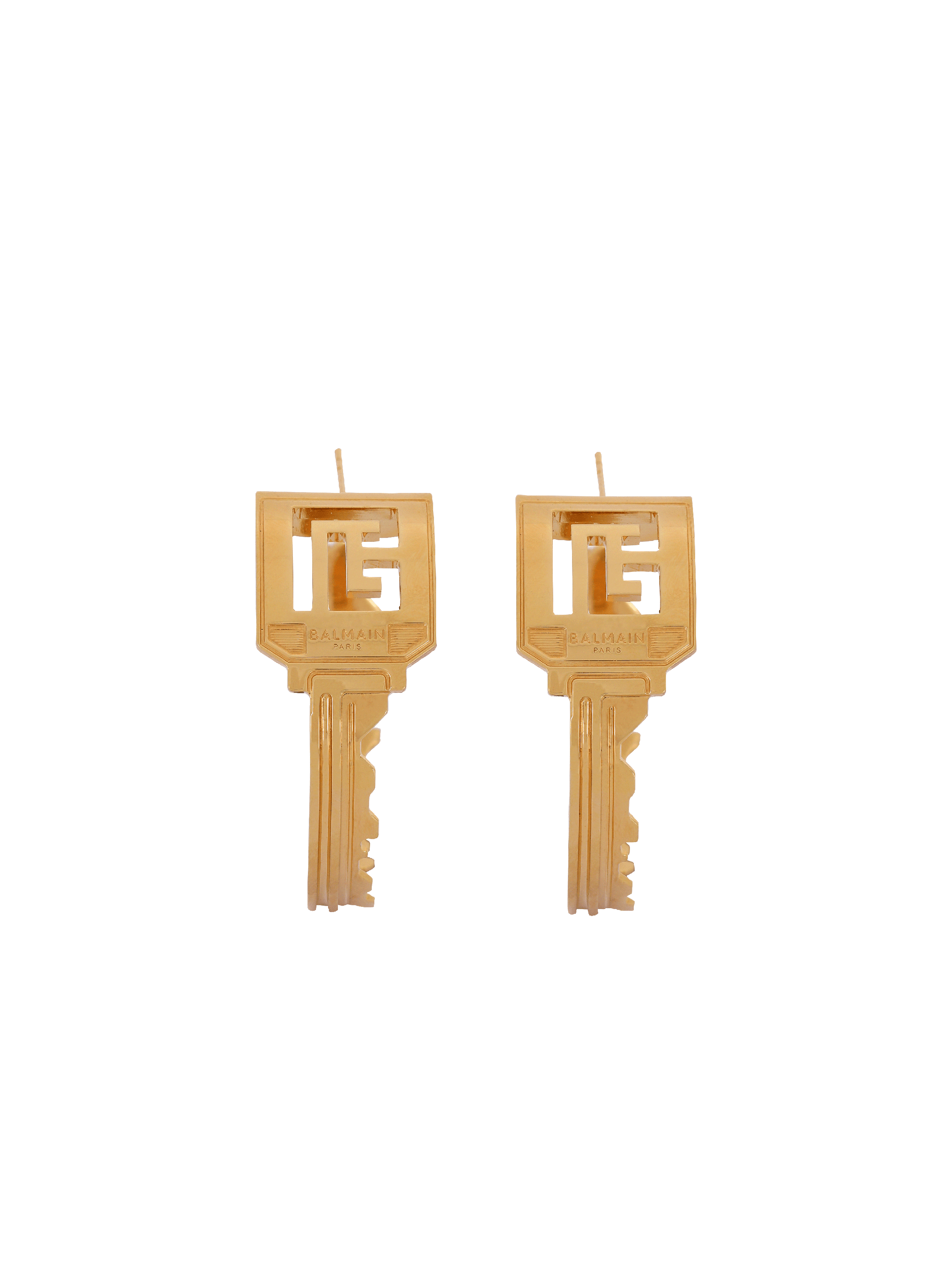 PB Key creole earrings