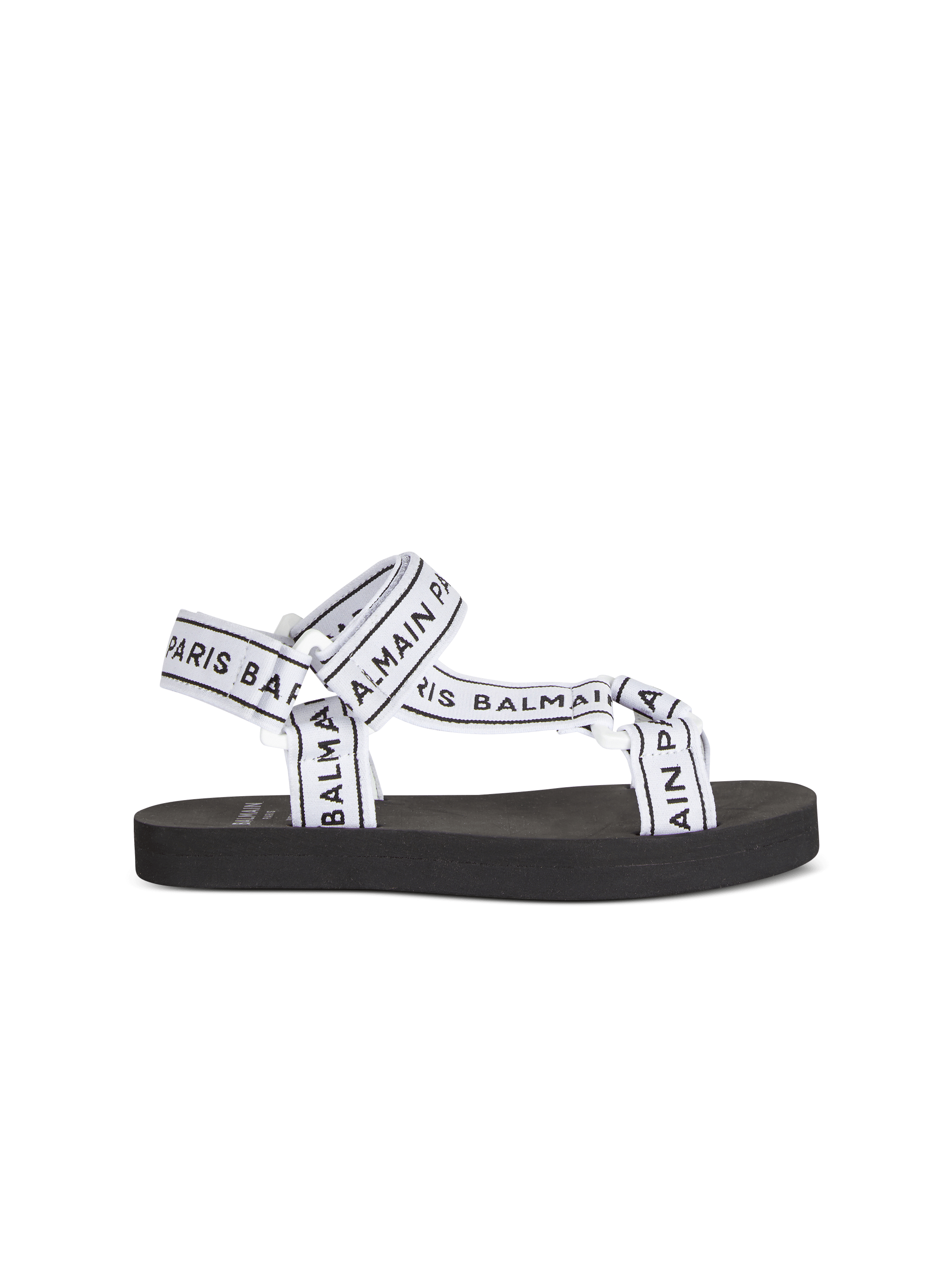 Flat Balmain logo sandals